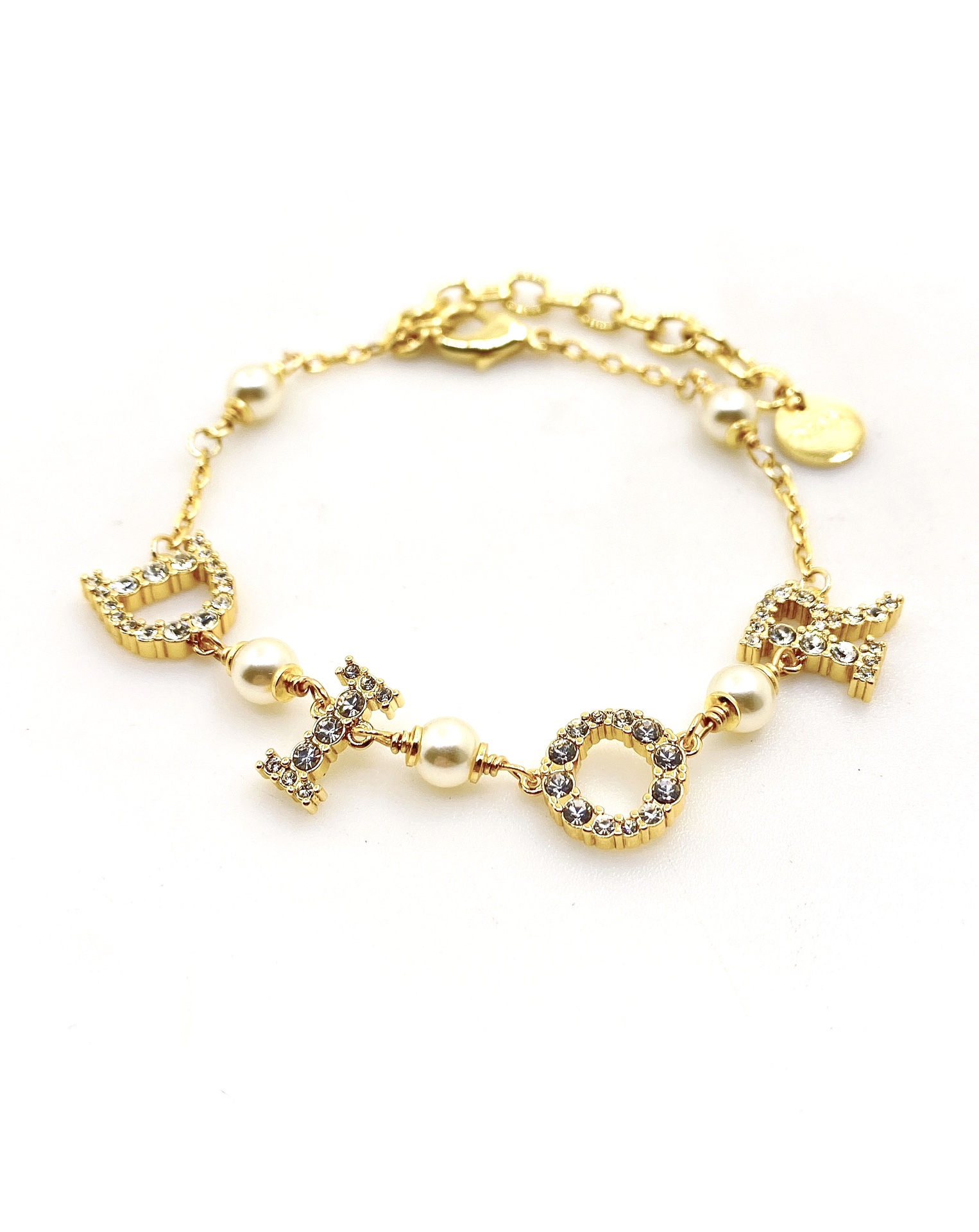 NO:107405,D*or latest full-diamond do letter bracelet] consistent ZP brass material, jewelry quality, bracelet19860909D*or 最新款满钻do字母手链】一致ZP黄铜材质,饰品精品,bracelet,Jewelry