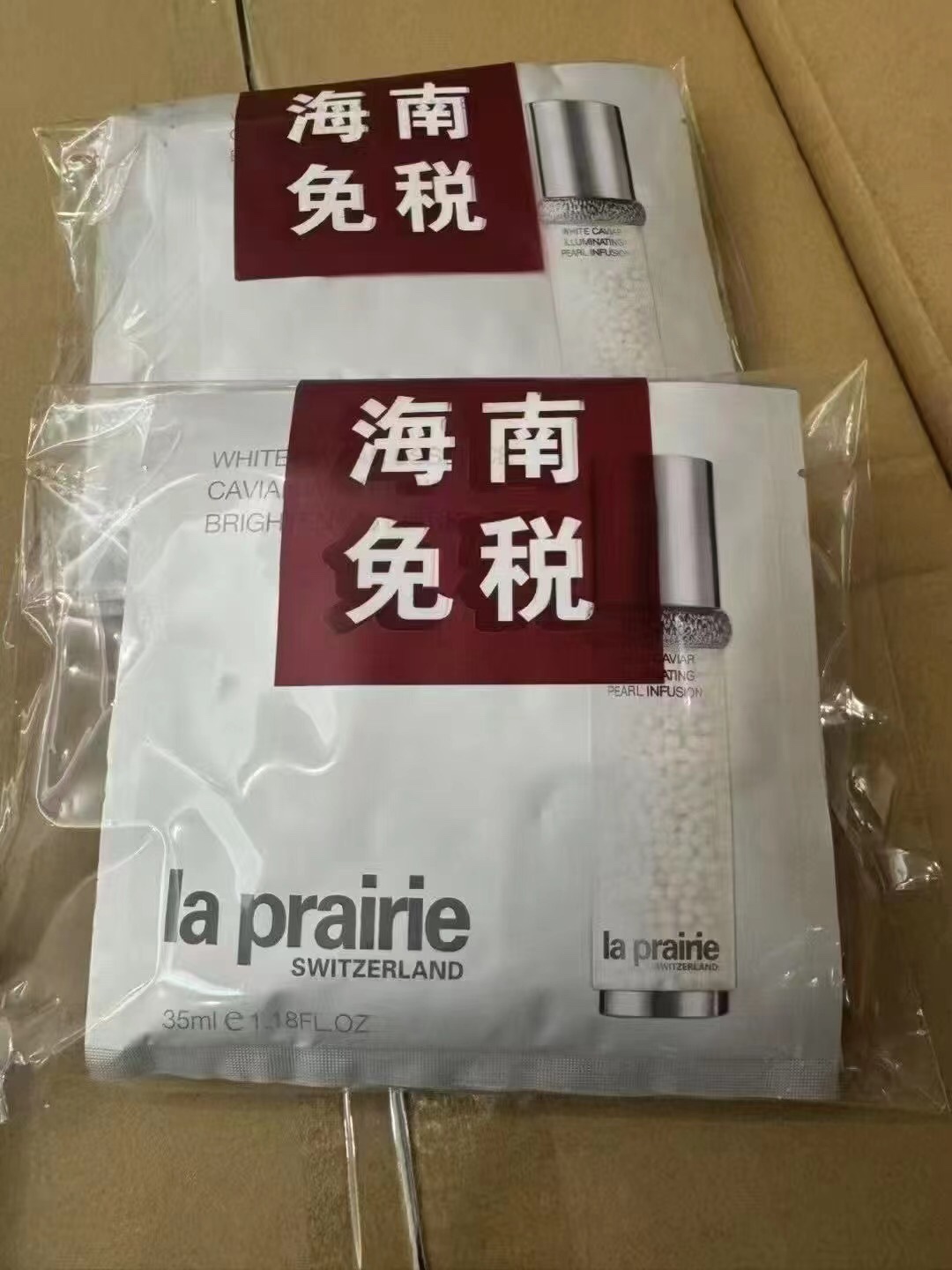 35! Nuevo producto en stock: Mascarilla de caviar blanco La Prairie, 10 sobres.