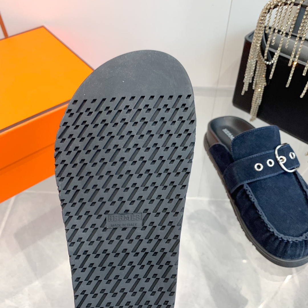 Hermes Inspired Suede Mules with Buckle Detail - Stylish and Comfortable 10 i1741877201 6864 8