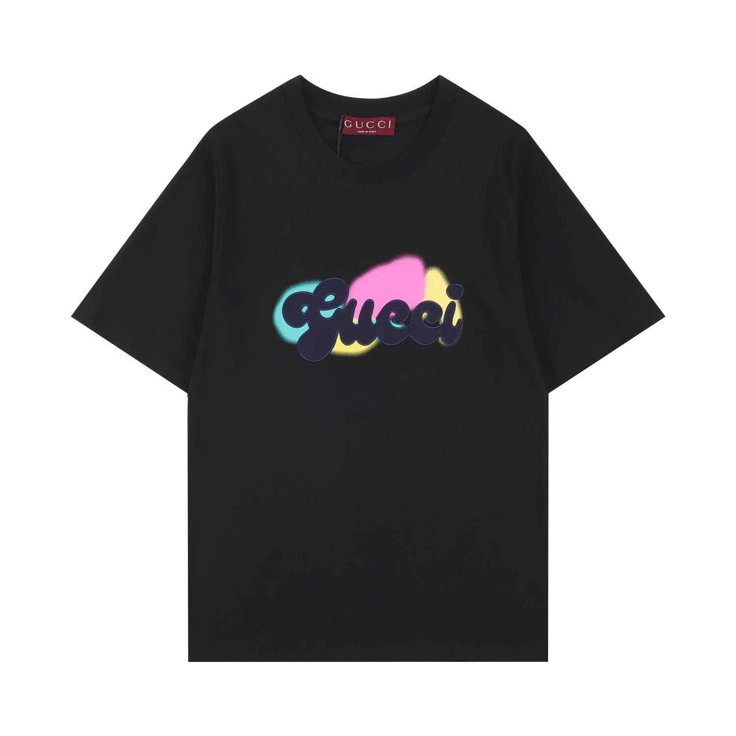 Gucci gu* 2025SS primavera/verano nueva camiseta de manga corta, con gramaje alto de 350, tejido de algodón puro suave …