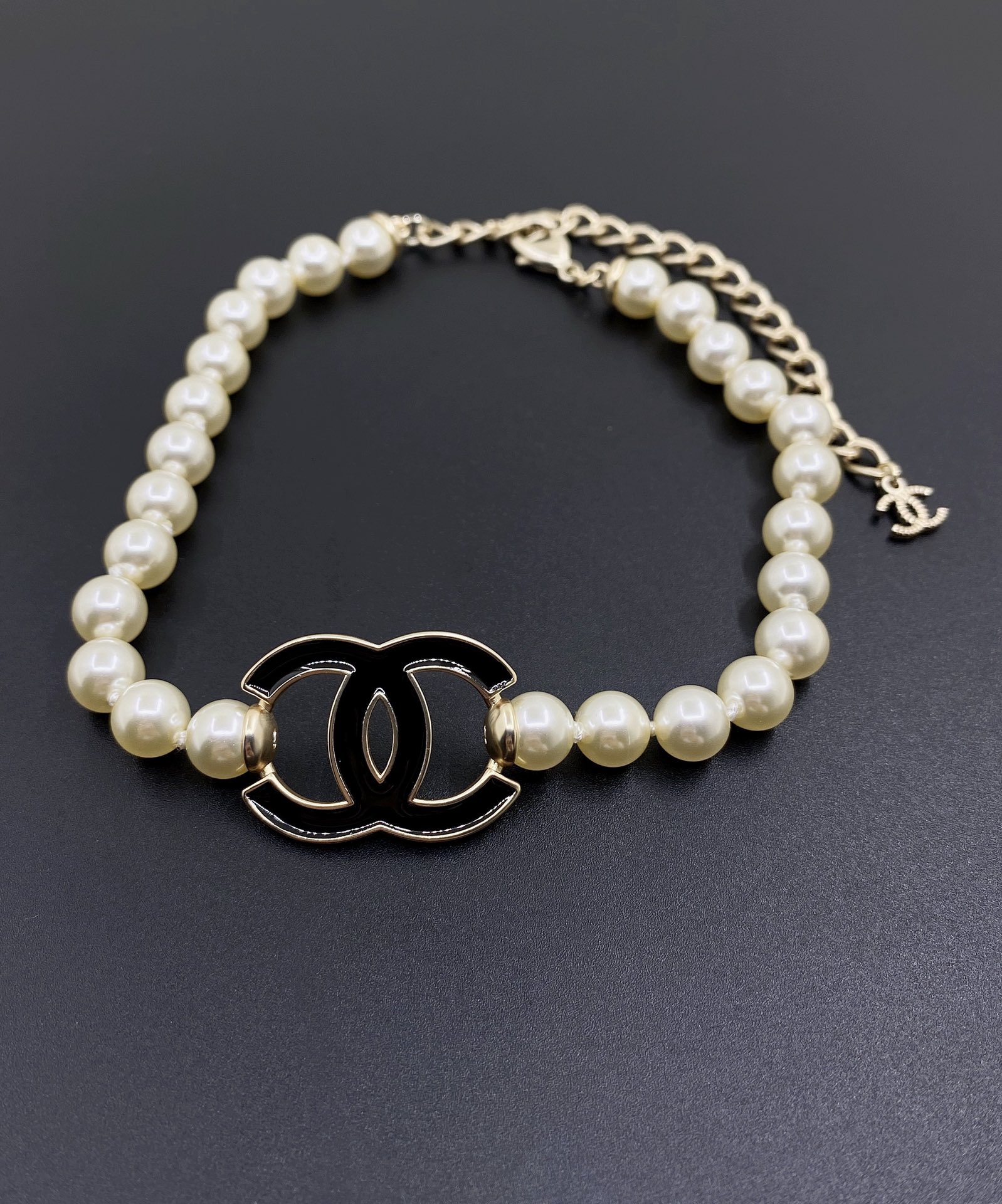 NO:107414,ch*nel latest black cc pearl necklace] consistent ZP brass material, jewelry quality, necklace19860909ch*nel 最新款黑色cc珍珠项链】一致ZP黄铜材质,饰品精品,necklace,Jewelry