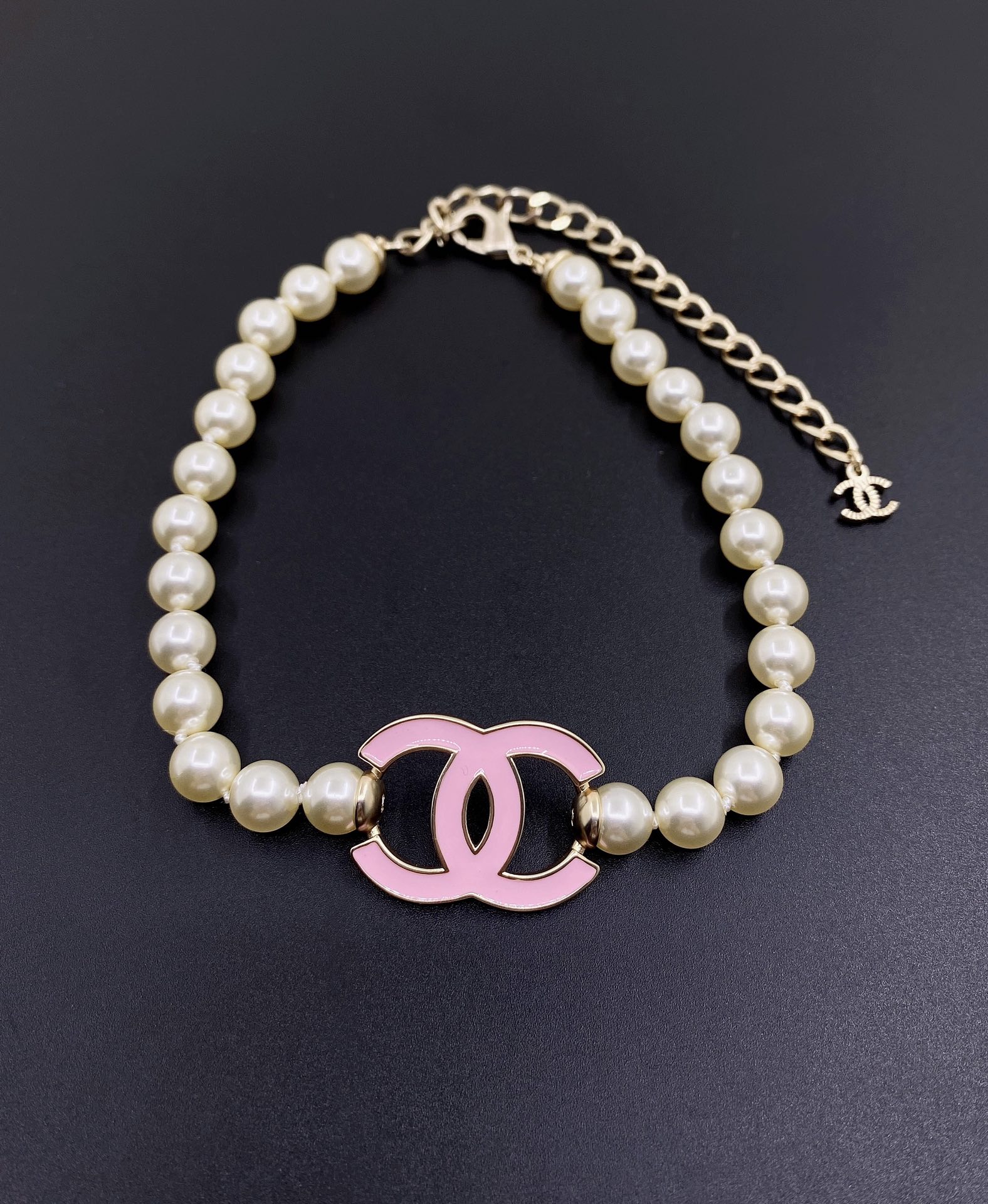 NO:107436,ch*nel latest pink cc pearl necklace] consistent ZP brass material, jewelry quality, necklace19860909ch*nel 最新款粉色cc珍珠项链】一致ZP黄铜材质,饰品精品,necklace,Jewelry
