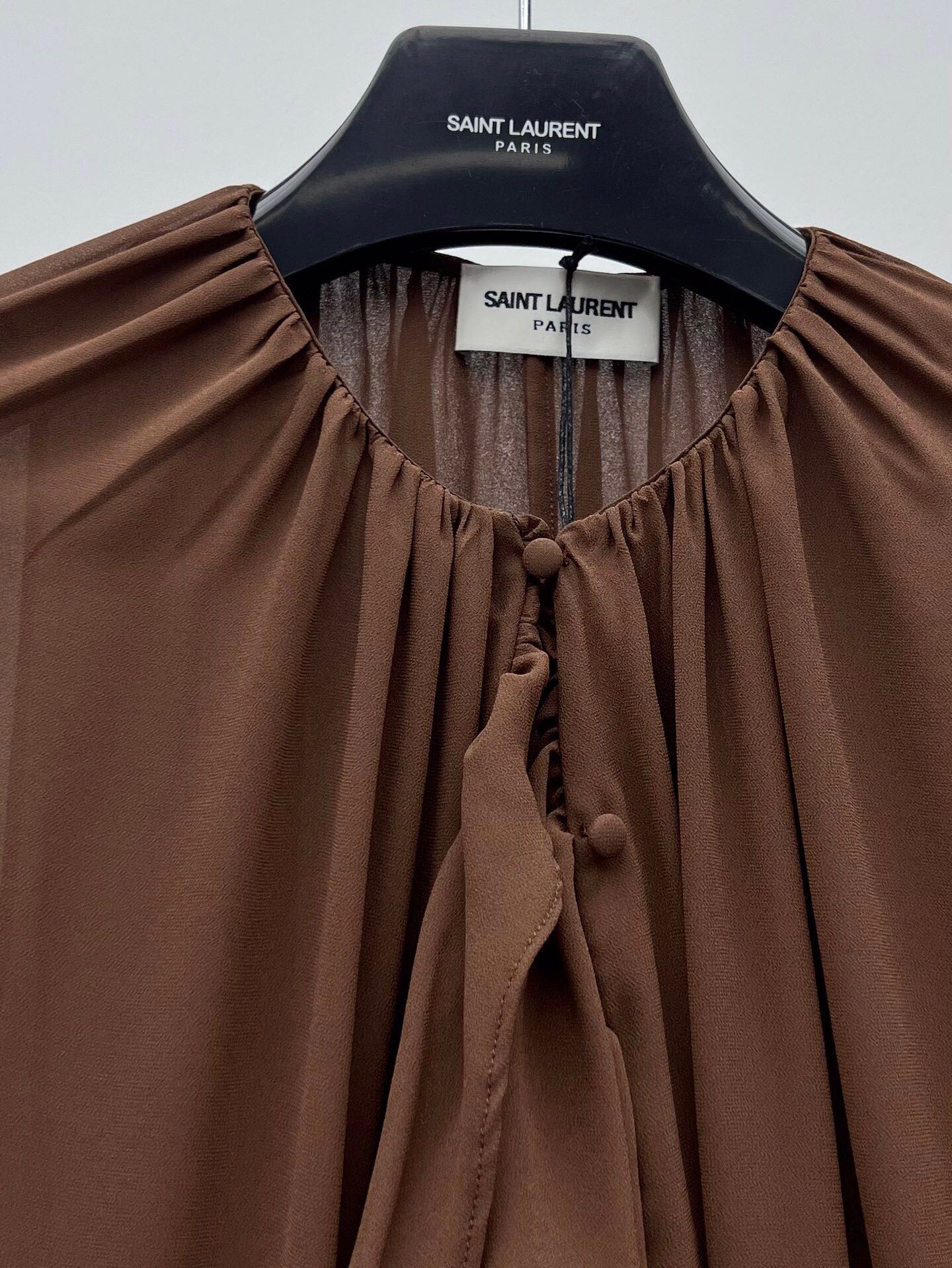Stylish Saint Laurent Silk Dress Set for Fashionable Goddesses: P1449 Collection Summary - 图片 4