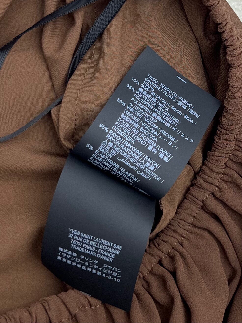 Saint Laurent Silk Dress Set: Elegant One-Size-Fits-All Goddess Outfit - 图片 9