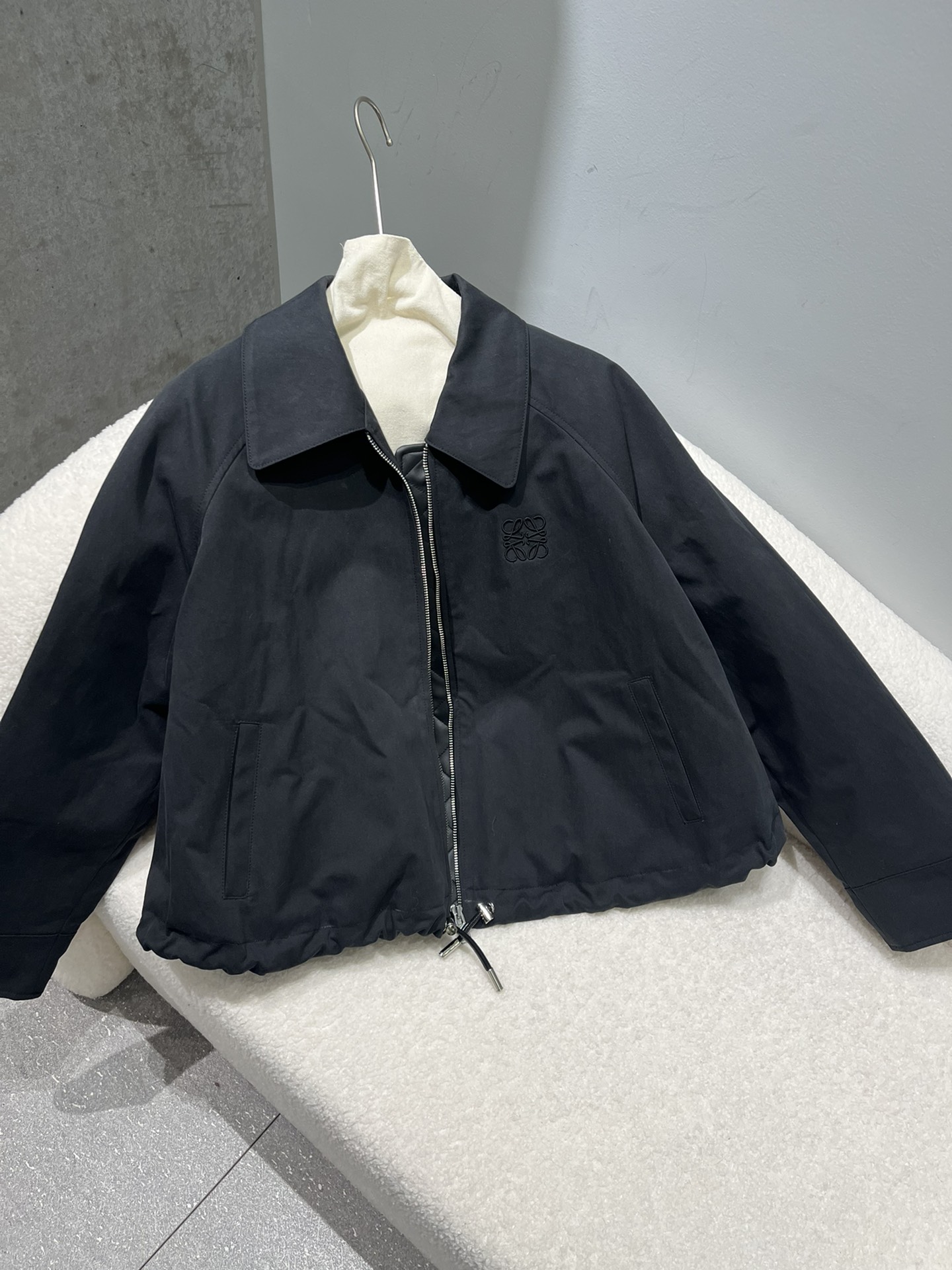 NO:742691,SmL, cotton trench coat with leather, Loewe-clothing, loewe,19860909SmL,棉布材质风衣搭配真皮,罗意威-服装,loewe,,Women's clothing