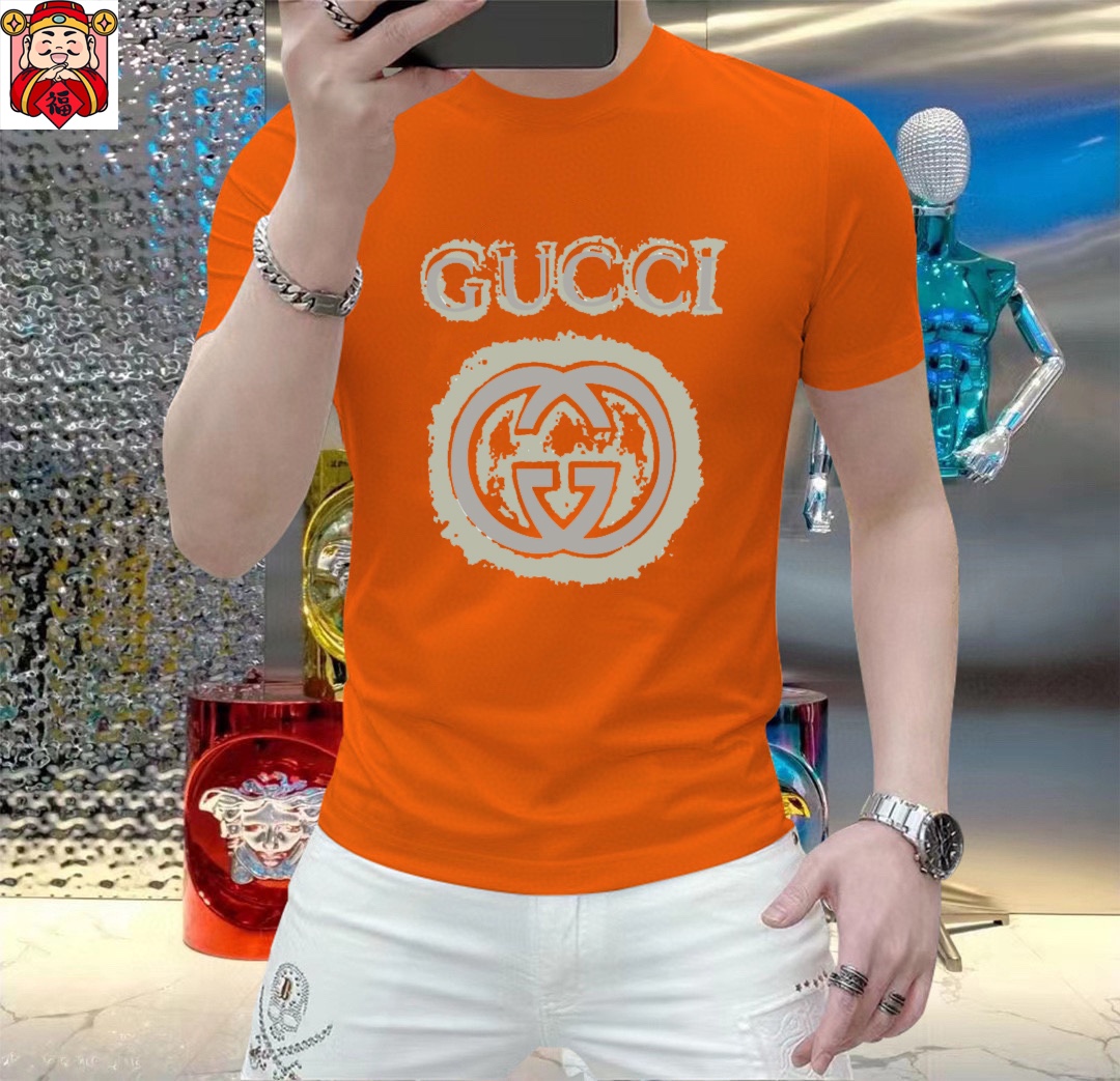 Gucci 品牌【GUCCI 古奇】(胖子福音) 男士休闲短袖T恤 2025春夏新品