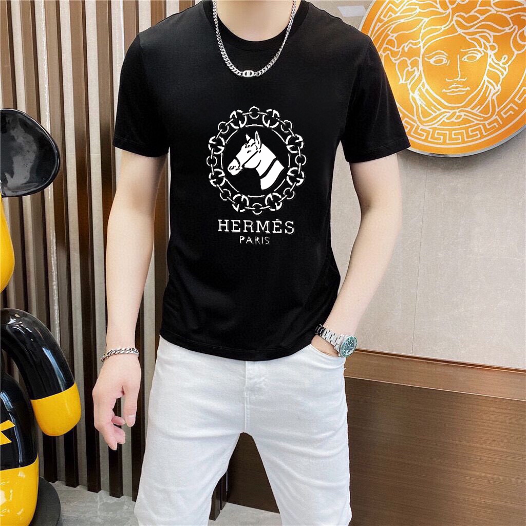 Hermès 品牌【HERMES 爱马仕】(胖子福音) 男士休闲短袖T恤 2025春夏新品