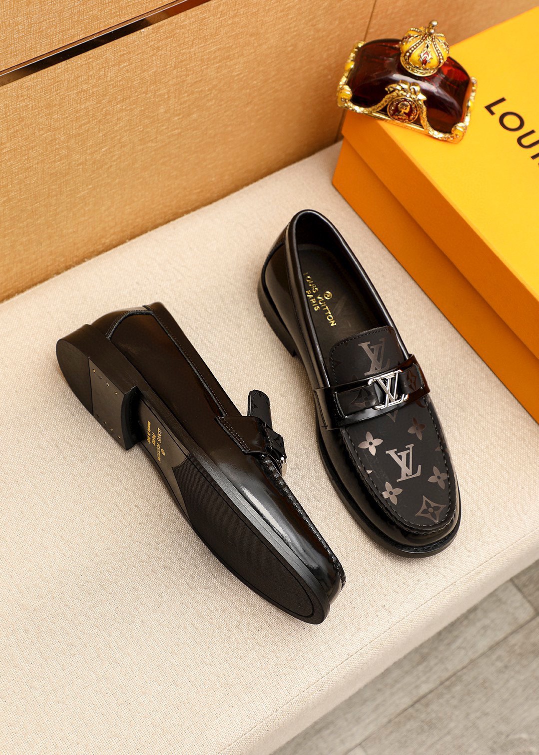 Louis Vuitton Men's Leather Loafers with Iconic Monogram - Black, Sizes 38-44 3 i1742095233 2534 1
