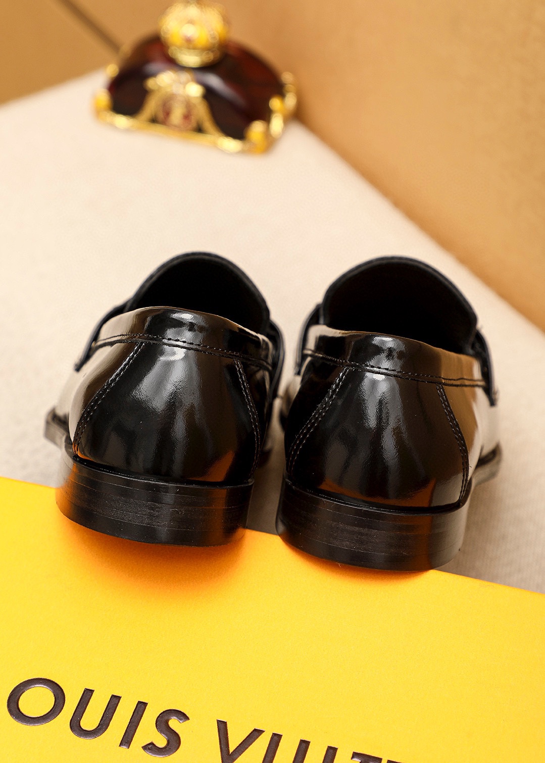Louis Vuitton Men's Leather Loafers with Iconic Monogram - Black, Sizes 38-44 9 i1742095233 8284 7
