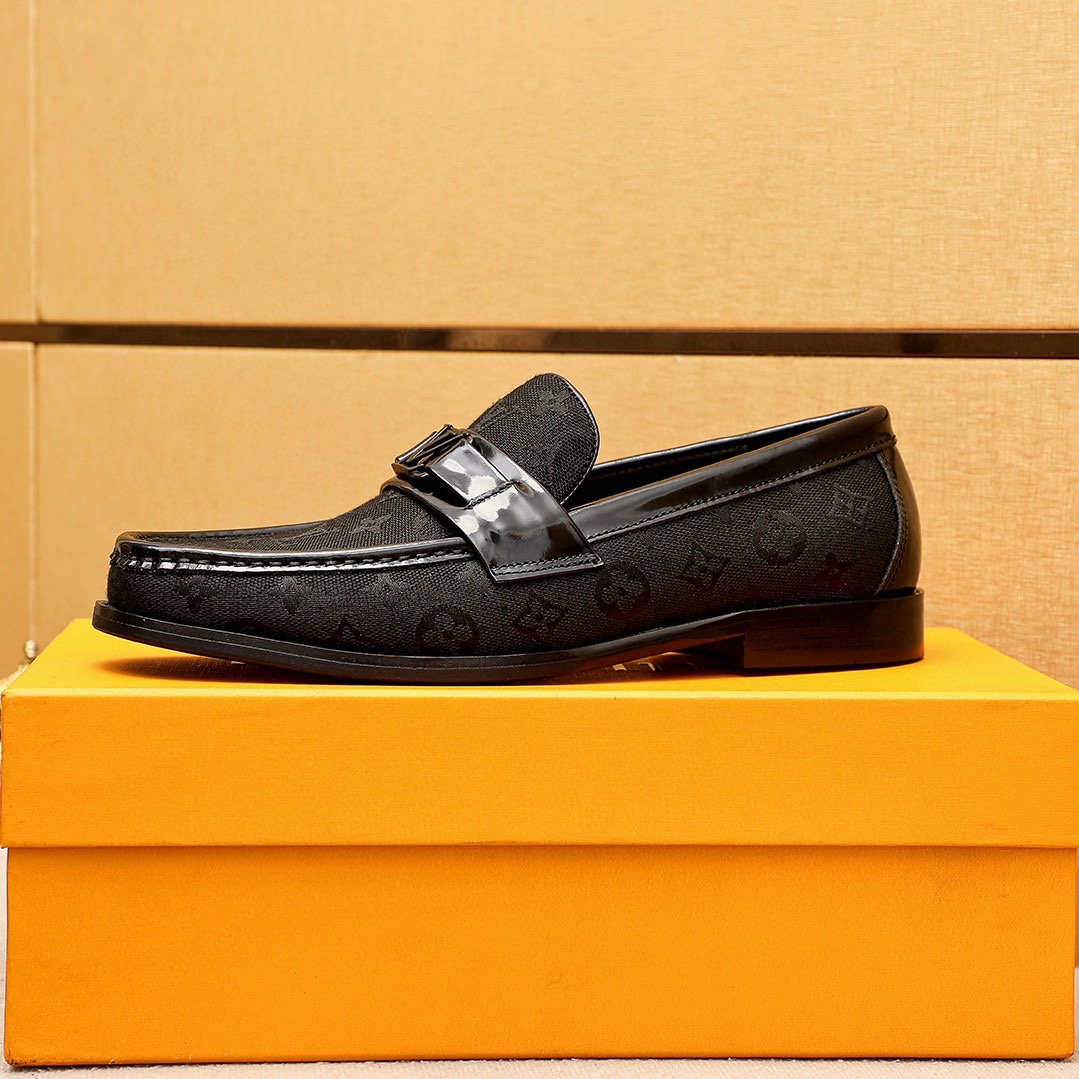 Louis Vuitton Casual Leather Loafers, Black, Size 38-44, Premium Quality 6 i1742095348 3369 4