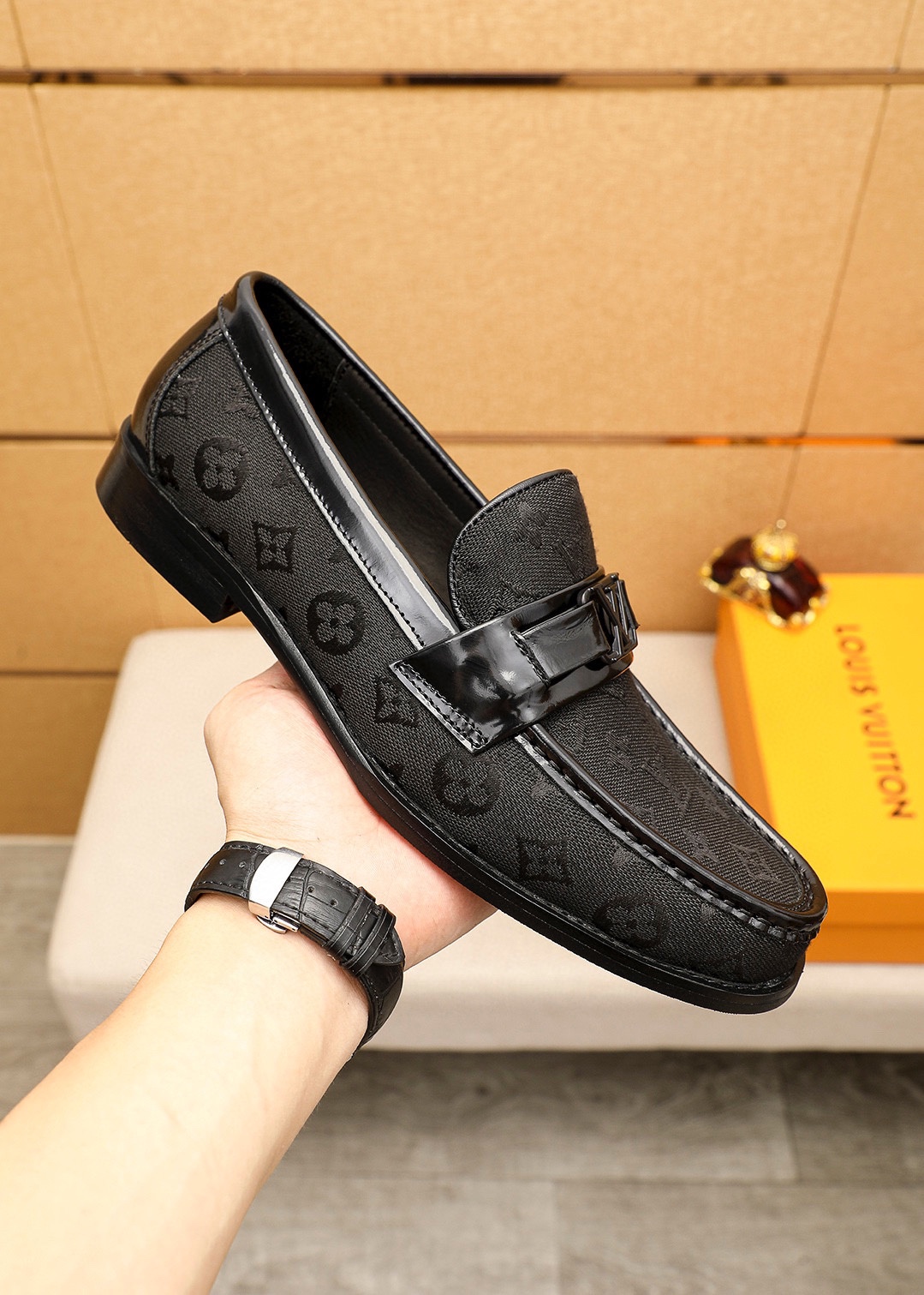 Louis Vuitton Casual Leather Loafers, Black, Size 38-44, Premium Quality 5 i1742095348 9150 3