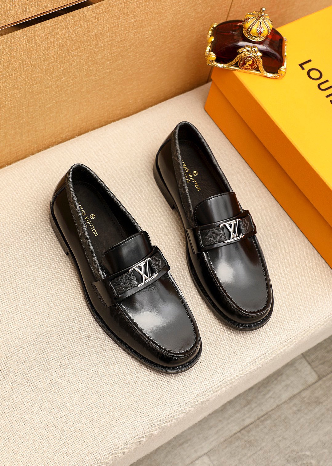Louis Vuitton Men's Leather Loafers with Iconic LV Buckle - Sizes 38-44 2 i1742095386 1413 0