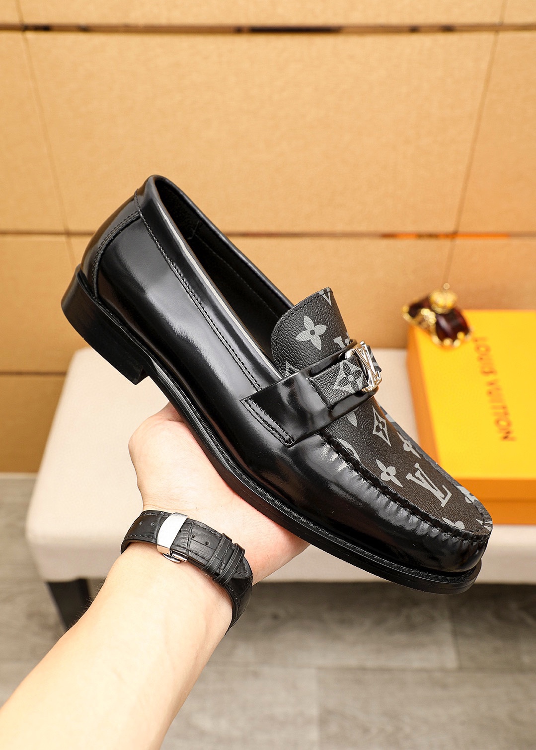 Louis Vuitton Men's Casual Leather Loafers | Iconic Monogram Design 5 i1742095423 1186 3