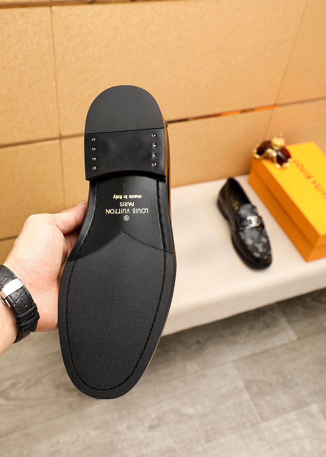 Louis Vuitton Men's Casual Leather Loafers | Iconic Monogram Design 10 i1742095423 3937 8