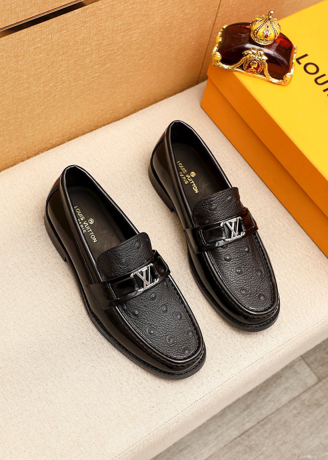Louis Vuitton Leather Loafers, Premium Quality, Sizes 38-44 Available