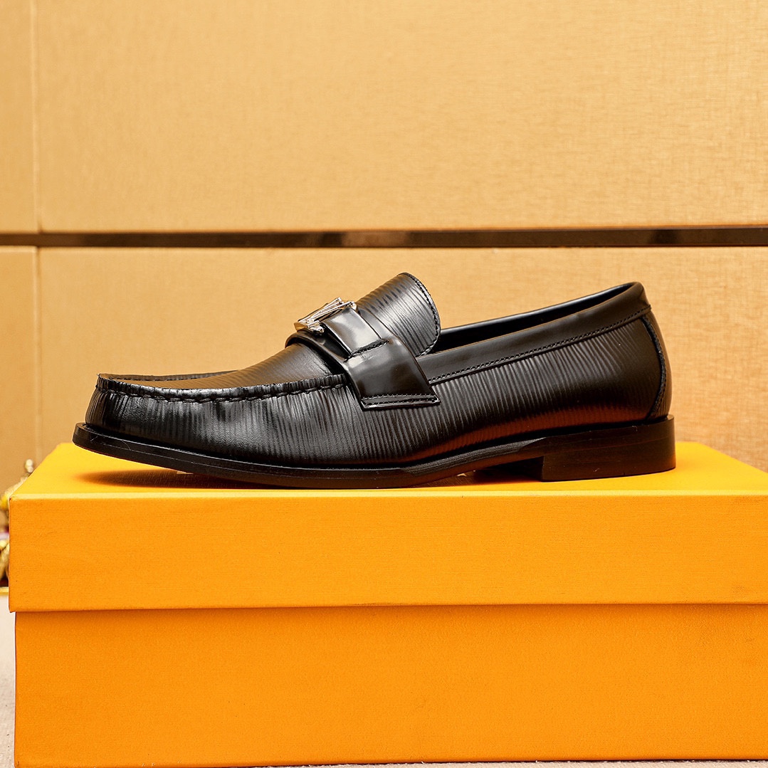 Louis Vuitton Leather Loafers - Black, Leather Upper, Iconic LV Hardware 6 i1742095538 2935 4