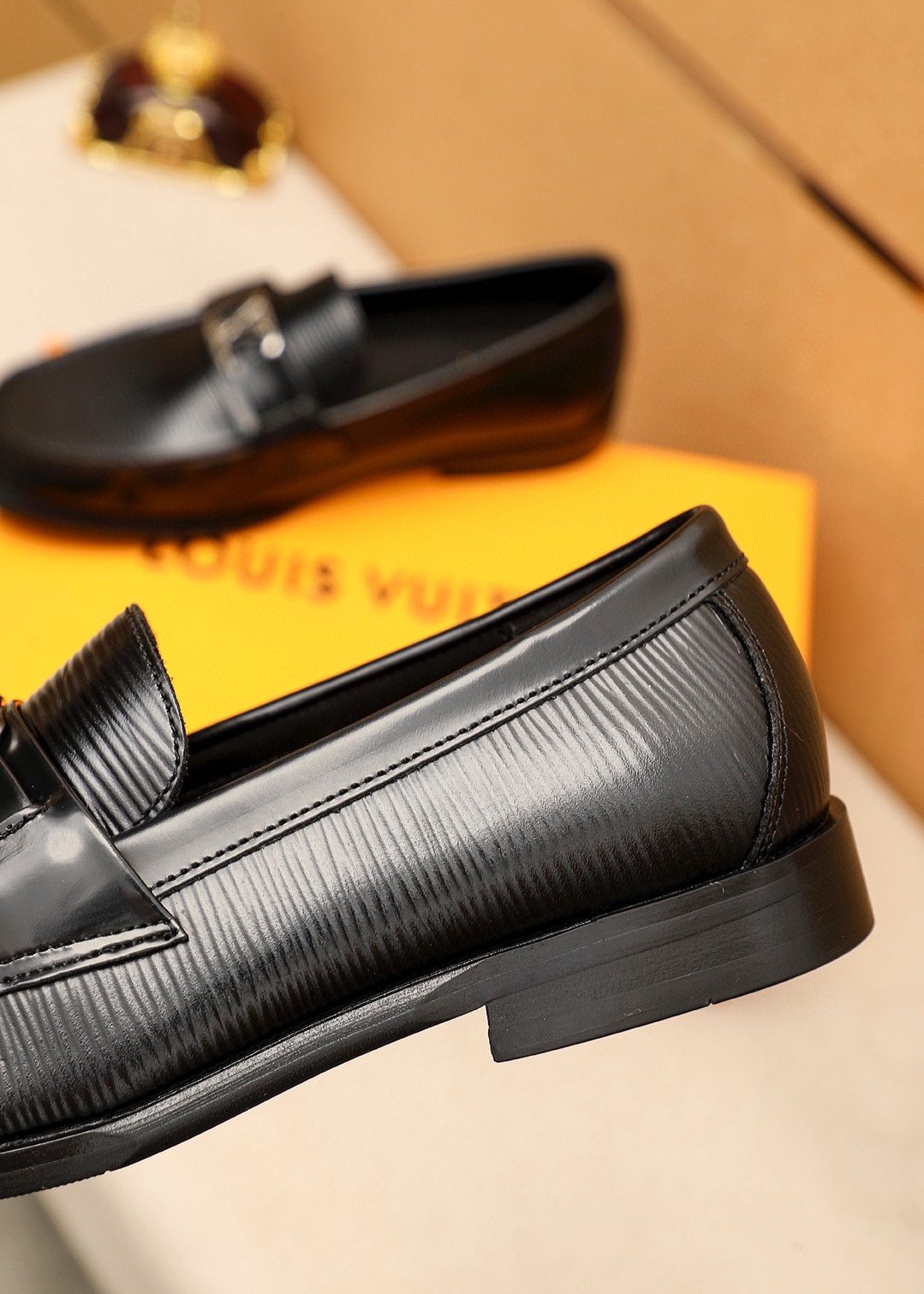 Louis Vuitton Leather Loafers - Black, Leather Upper, Iconic LV Hardware 8 i1742095538 6620 6