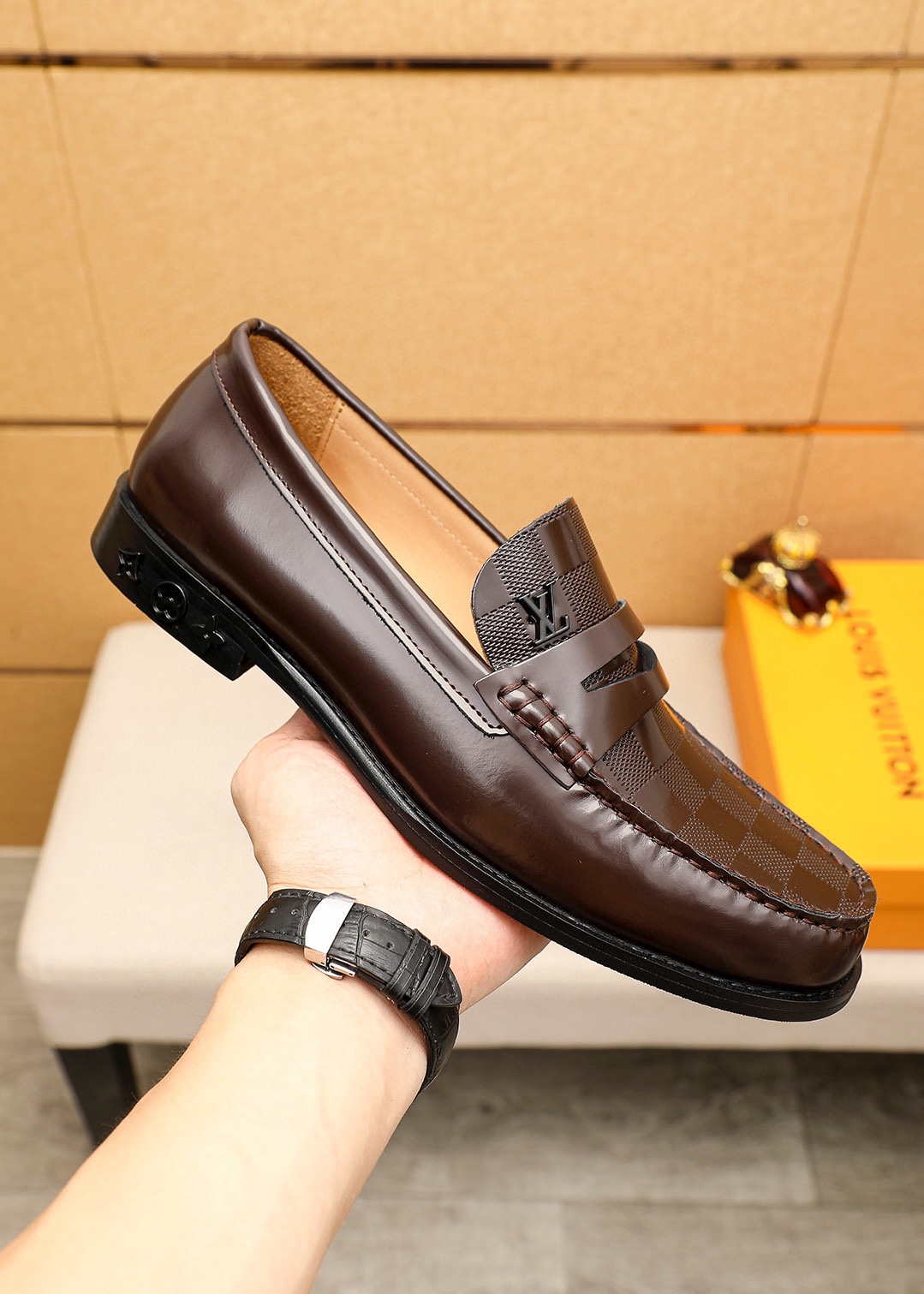 Louis Vuitton Men's Leather Loafers - Premium Quality, Stylish and Comfortable 5 i1742095841 2012 3