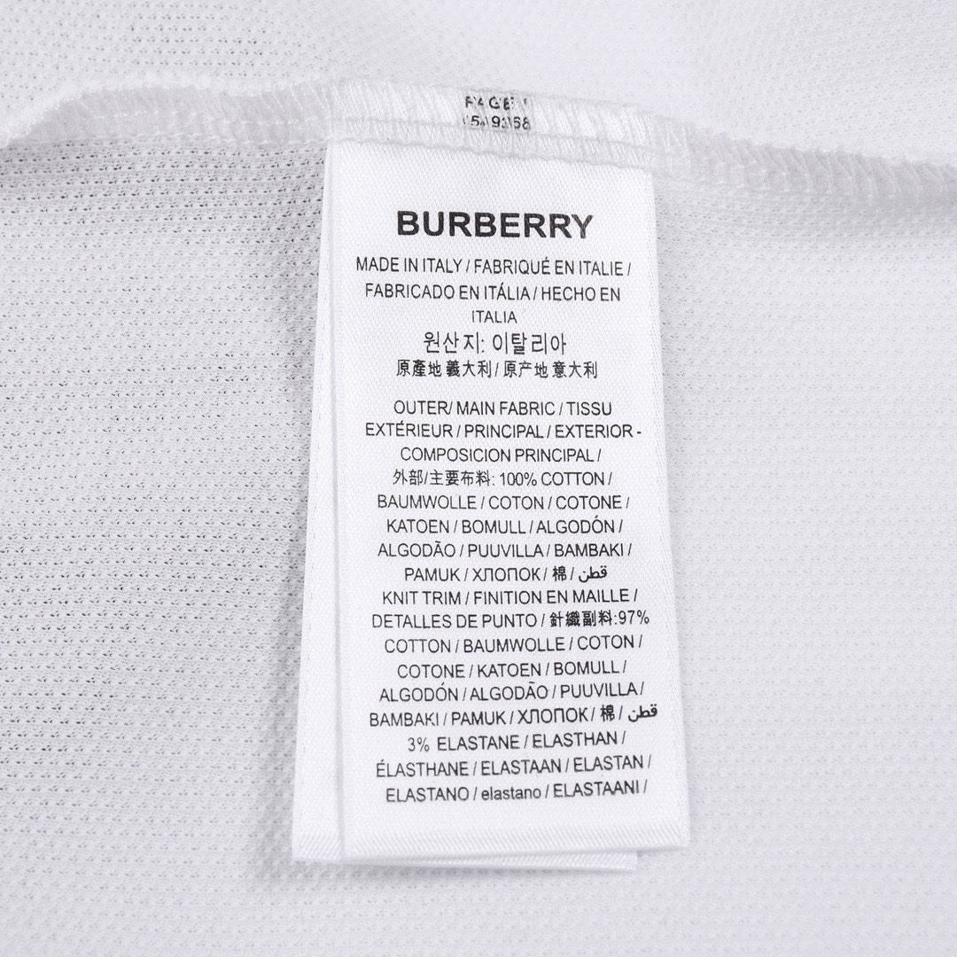 巴宝莉/Burberry 夏季新款 经典字母刺绣短袖polo衫