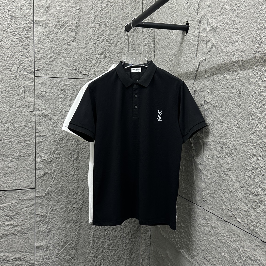 YSL St. Roland Polo 2025: New Short Sleeve Polo for Men and Women - 图片 1
