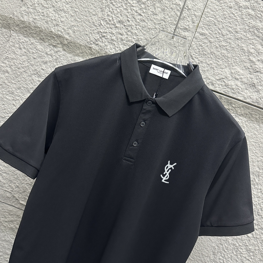 YSL St. Roland Polo 2025: New Short Sleeve Polo for Men and Women - 图片 3