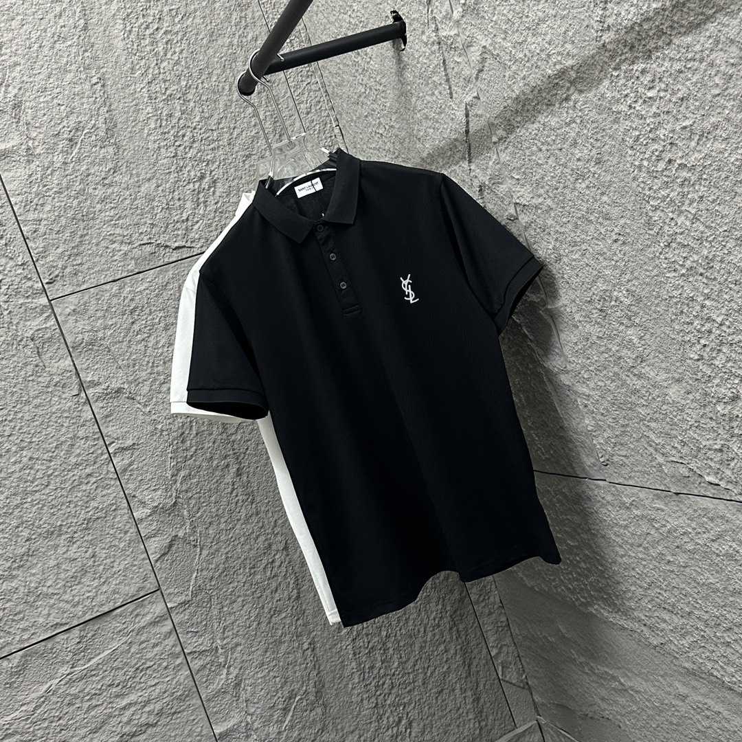 YSL St. Roland Polo 2025: New Short Sleeve Polo for Men and Women - 图片 2