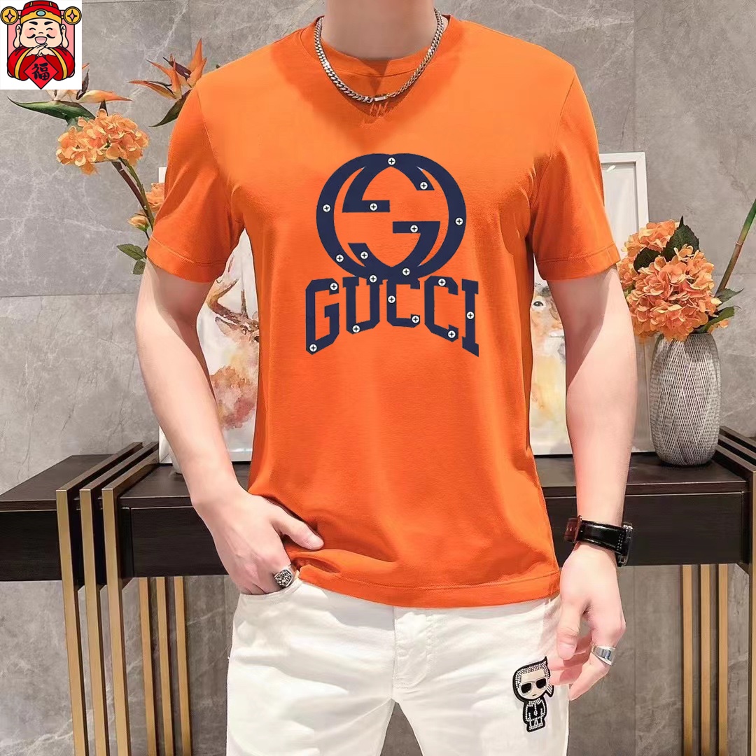 Gucci 品牌【GUCCI 古奇】(胖子福音) 男士休闲短袖T恤 2025春夏新品
