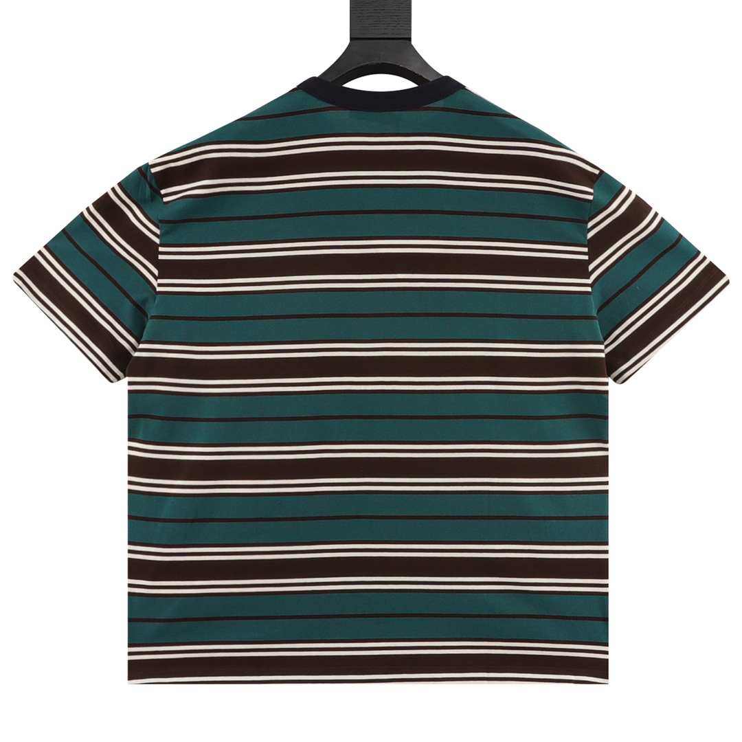 Prada Striped Short Sleeve Shirt: Classic Fashion with Unique Design Elements - 图片 2