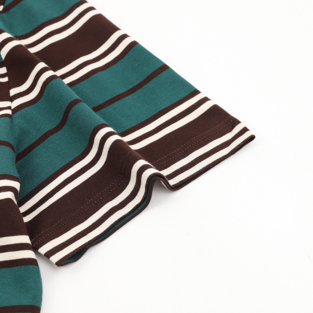 Prada Striped Short Sleeve Shirt: Classic Fashion with Unique Design Elements - 图片 6