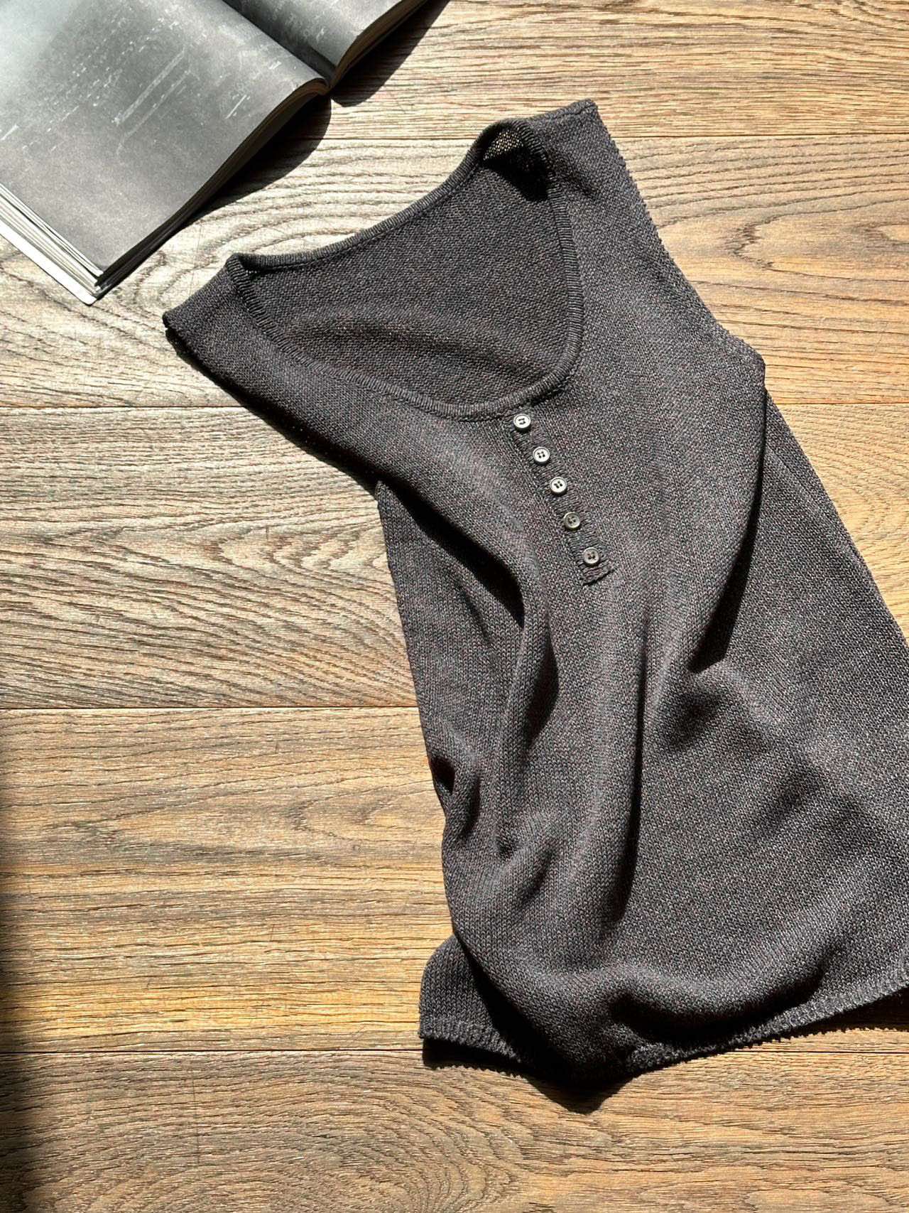 Washi Yarn Knit Tank Top - Breathable, Lightweight, and Skin-Friendly 4 i1742189558 8574 2