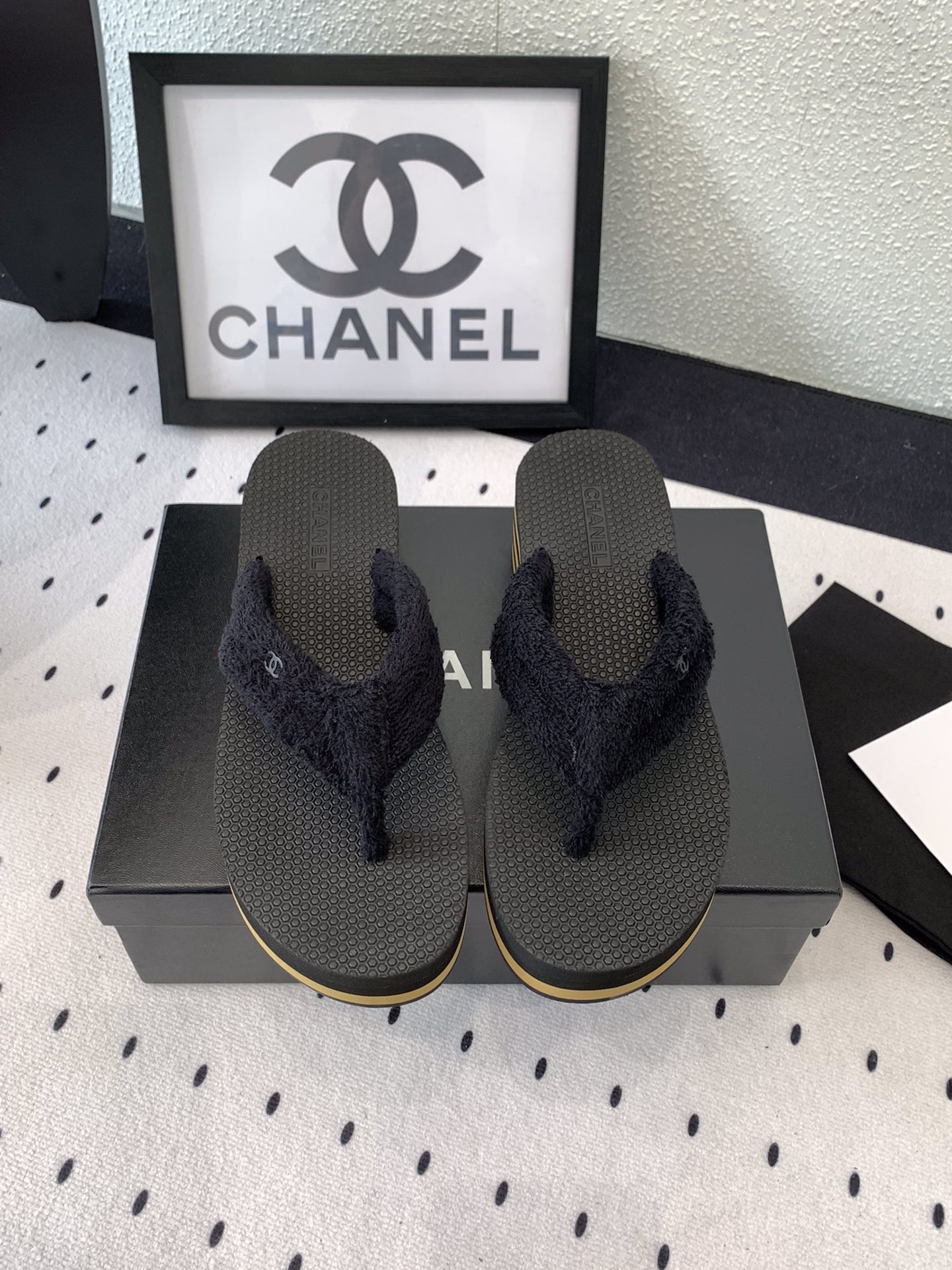Chanel Chanel早春新款夹趾人字拖鞋