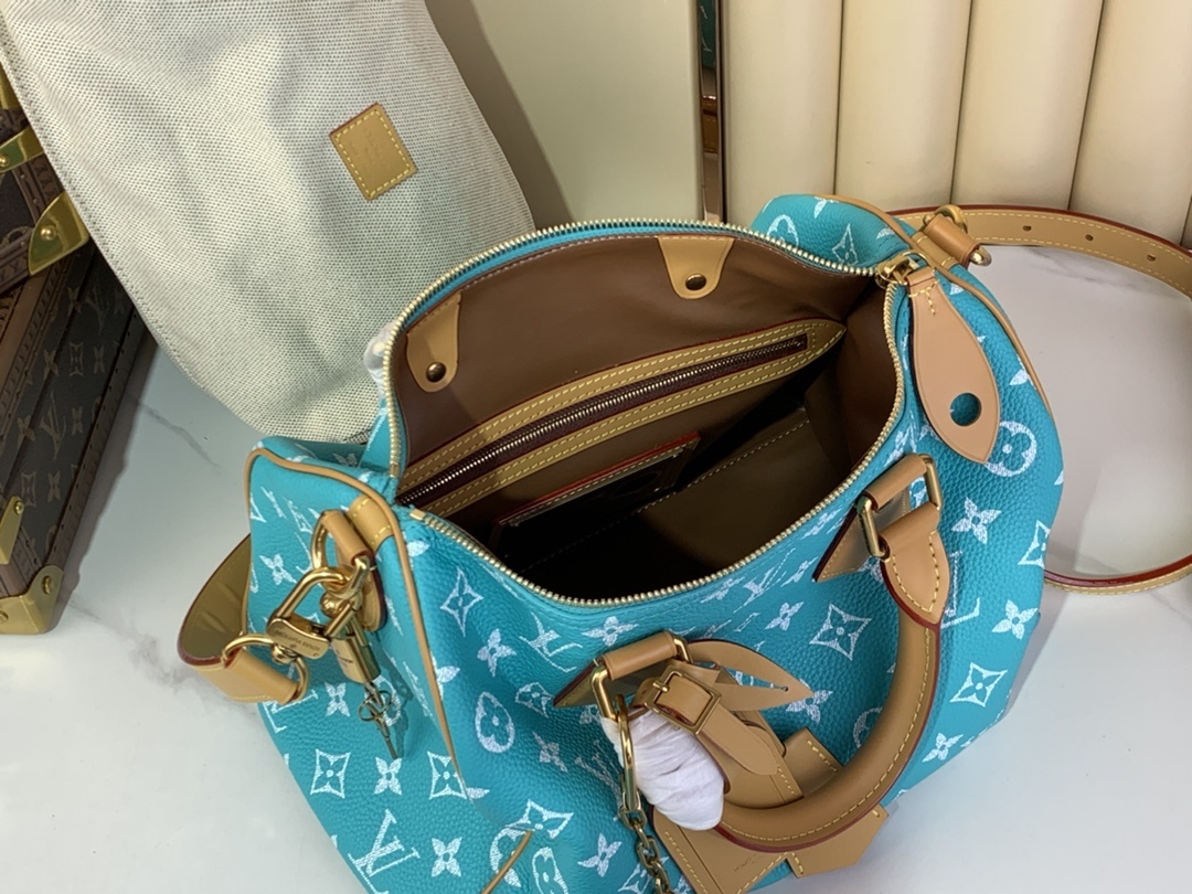 【SPEEDY BANDOULIÈRE30 手袋 】M21108湖水蓝(全皮)本款 Speedy Ban