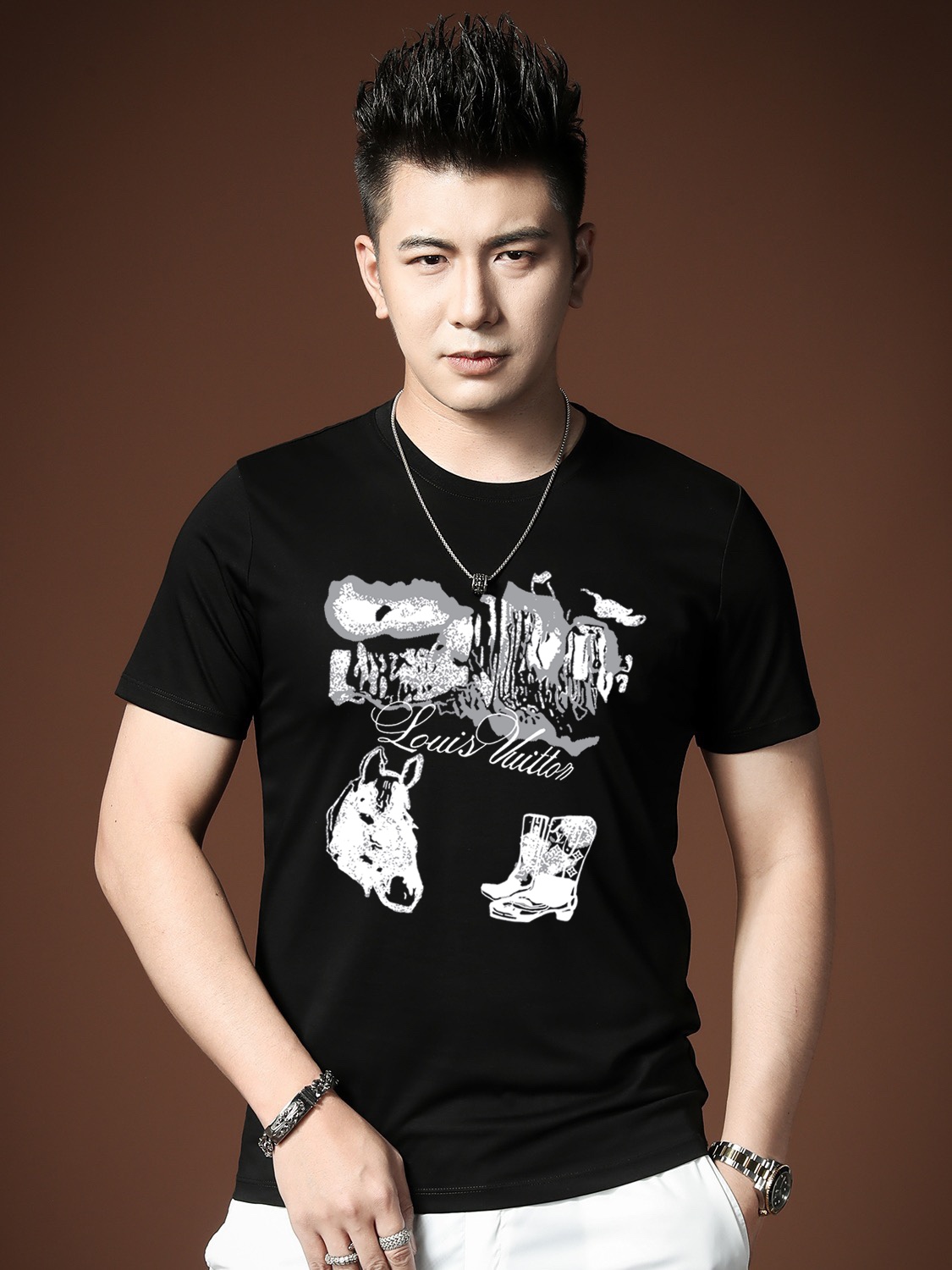 Louis Vuitton 品牌【LV 路易威登】(胖子福音) 男士休闲短袖T恤 2025春夏新品