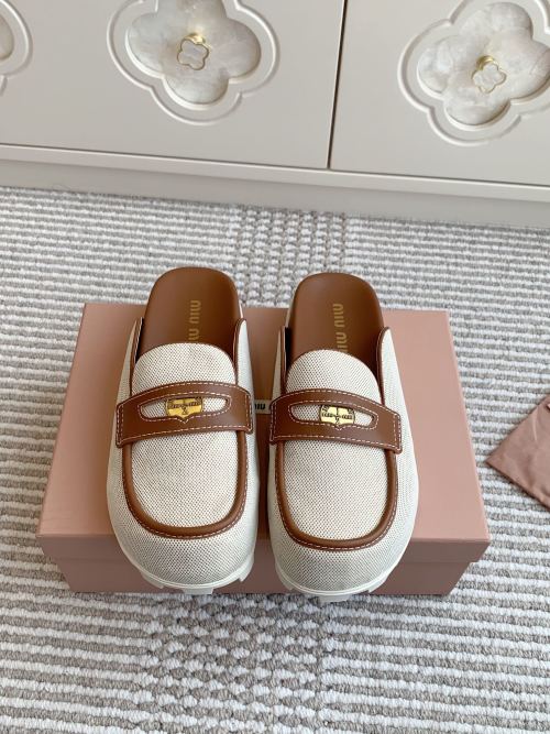 Miu Miu Woven Coin Mules Slippers - Lambskin Lined Resort Style 1 Miu Miu Woven Coin Mules Slippers - Lambskin Lined Resort Style