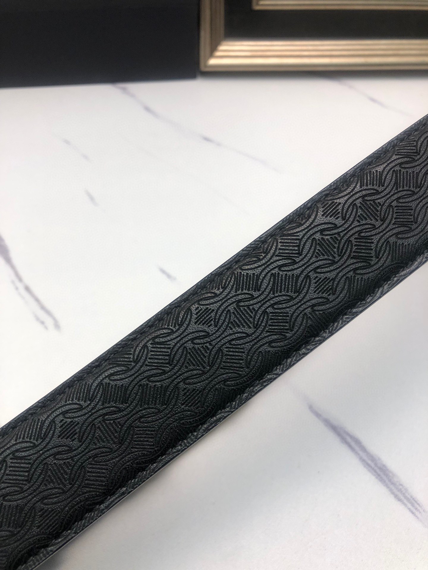 Italian Factory Automatic Cattle-Skin Belt with Inner-Lined Ox-Skin Bottom - 图片 8