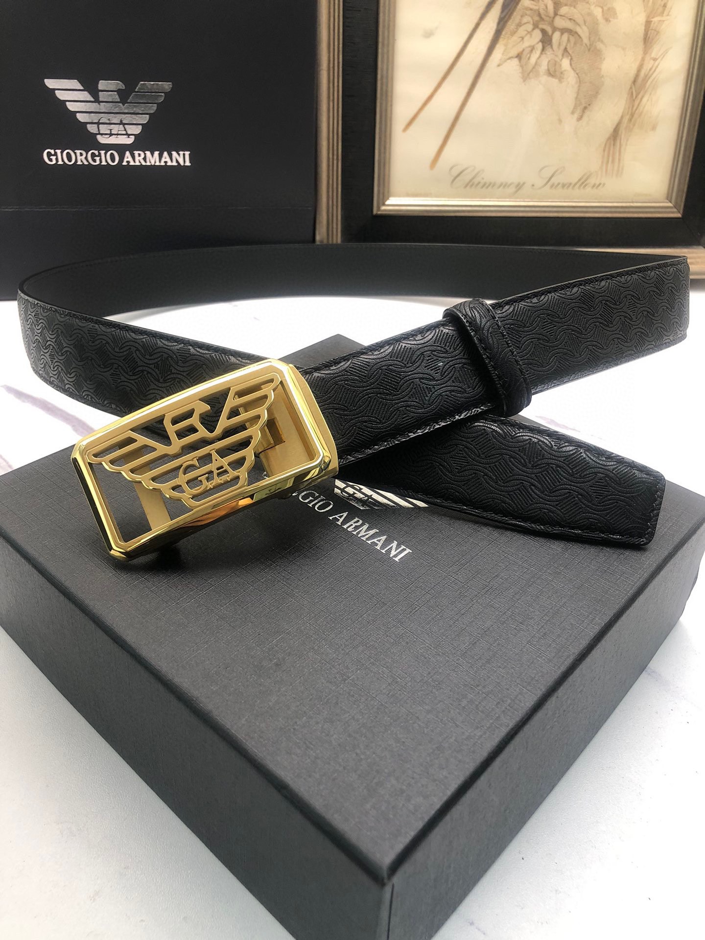 Italian Factory Automatic Cattle-Skin Belt with Inner-Lined Ox-Skin Bottom - 图片 2