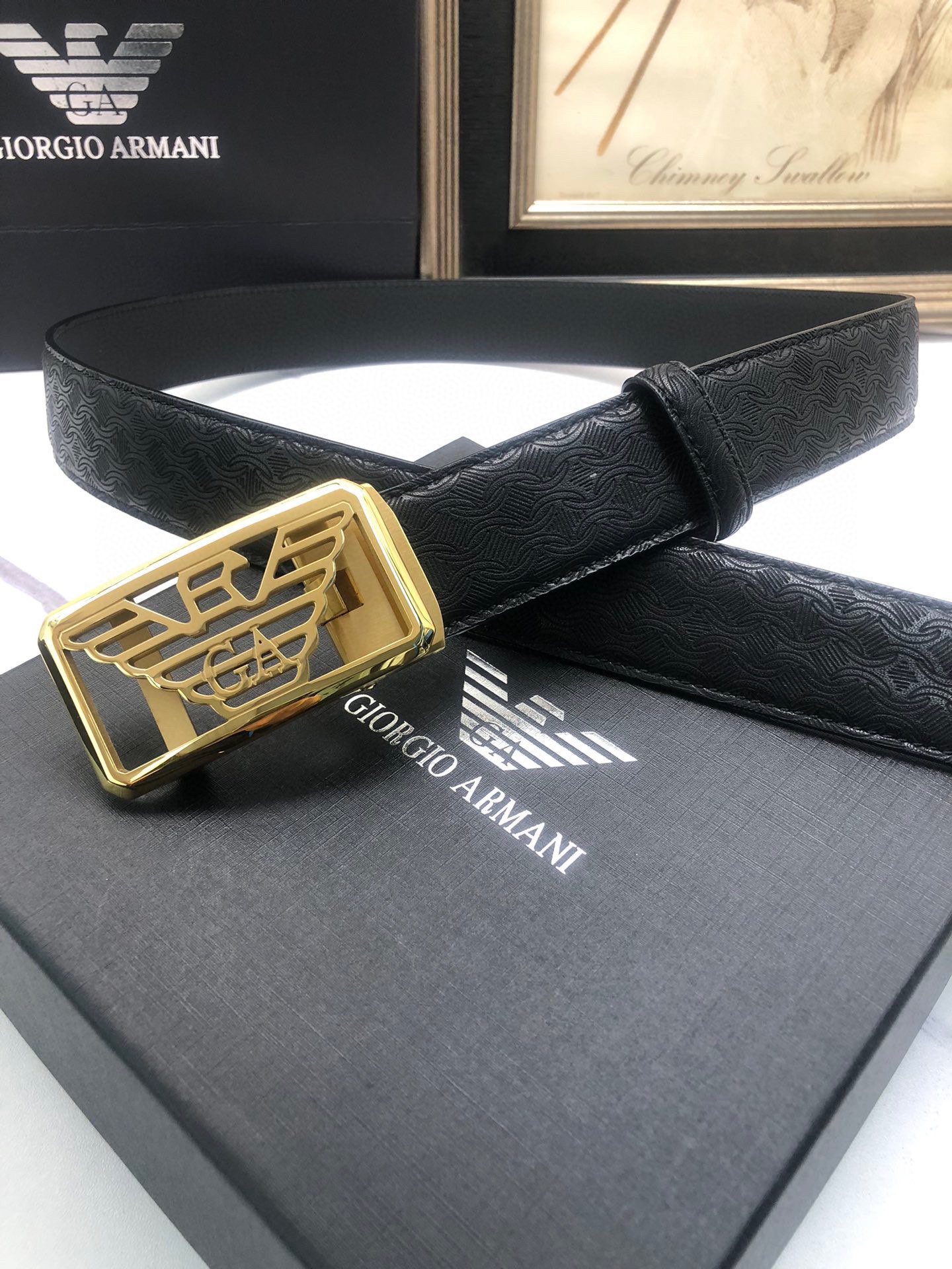 Italian Factory Automatic Cattle-Skin Belt with Inner-Lined Ox-Skin Bottom - 图片 4