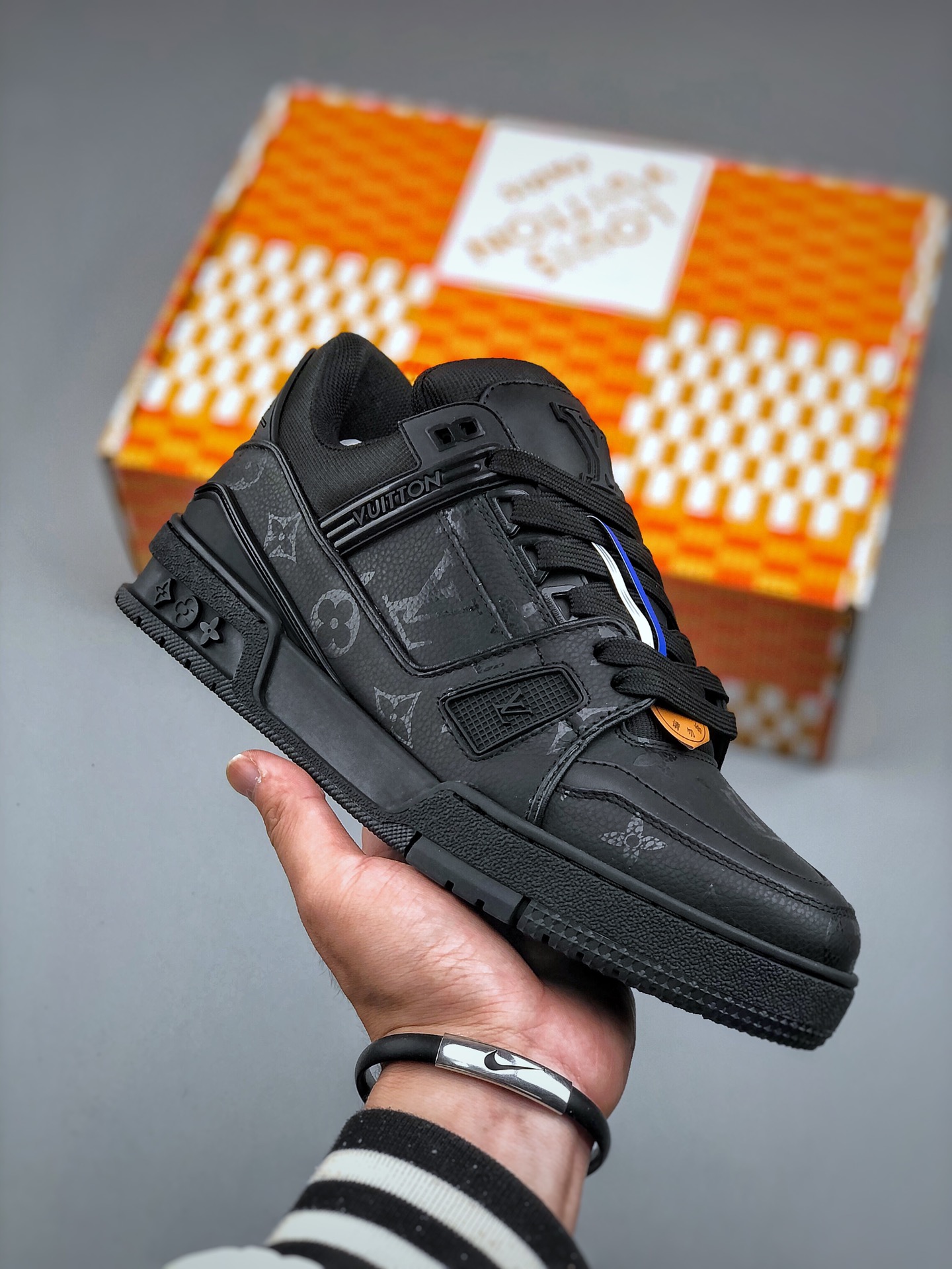 Louis Vuitton Trainer 2.0 Sneaker Low Black Monogram Leather Size 39-45 1 i1742337179 4950 0