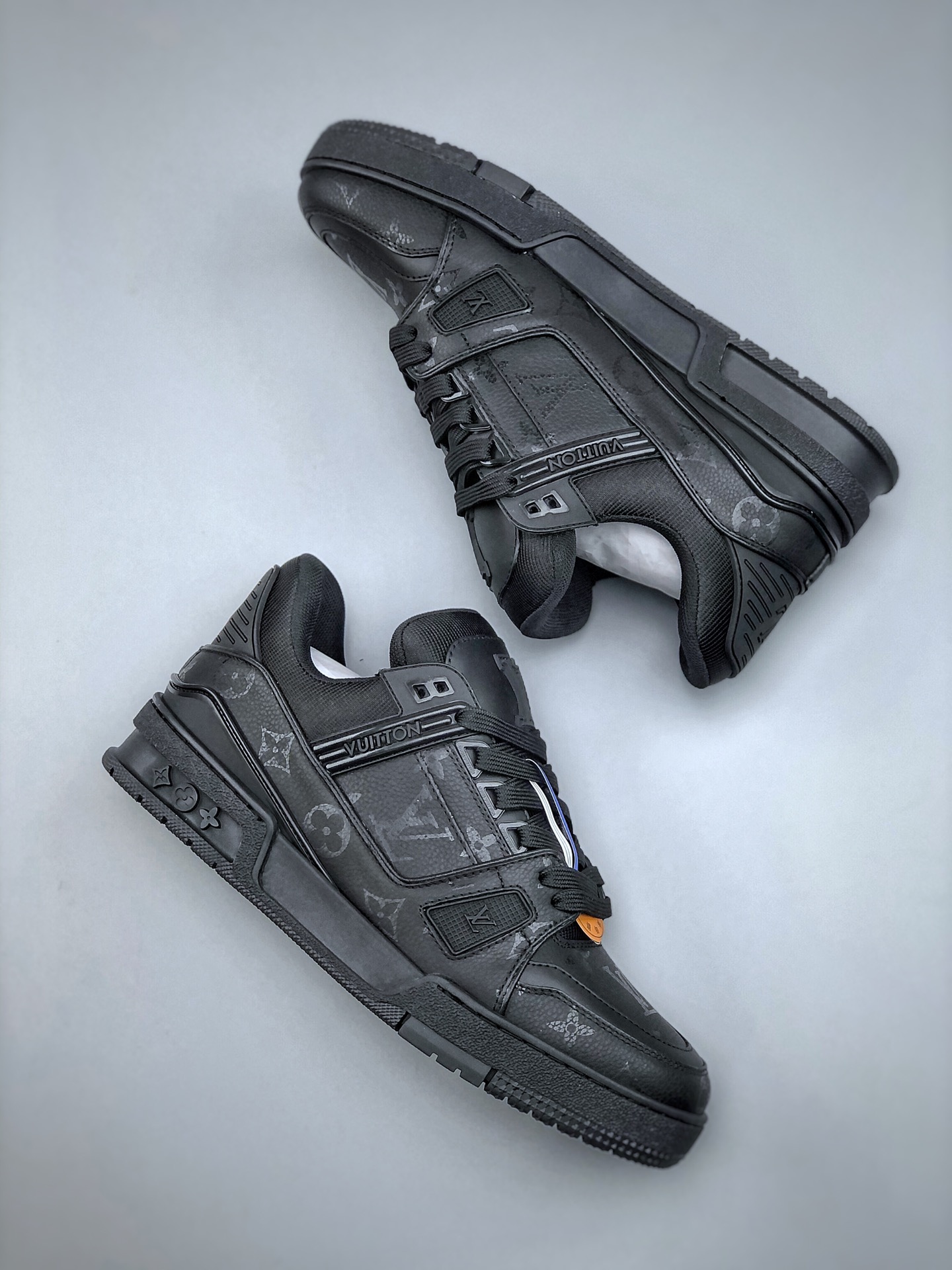 Louis Vuitton Trainer 2.0 Sneaker Low Black Monogram Leather Size 39-45 9 i1742337179 7652 8