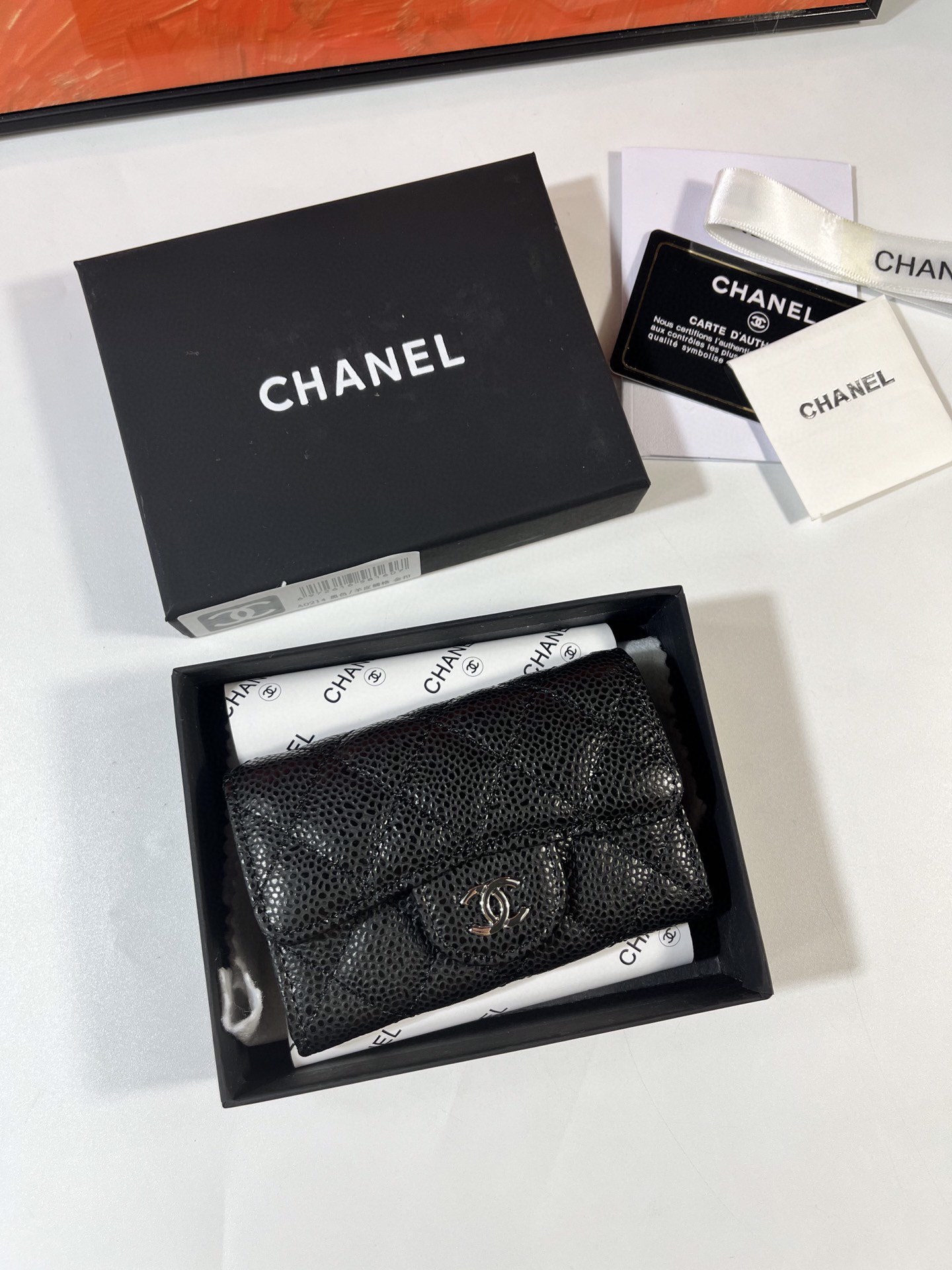 CHANEL cf系列 魚子酱牛皮 カードケース - 実用的なデザイン