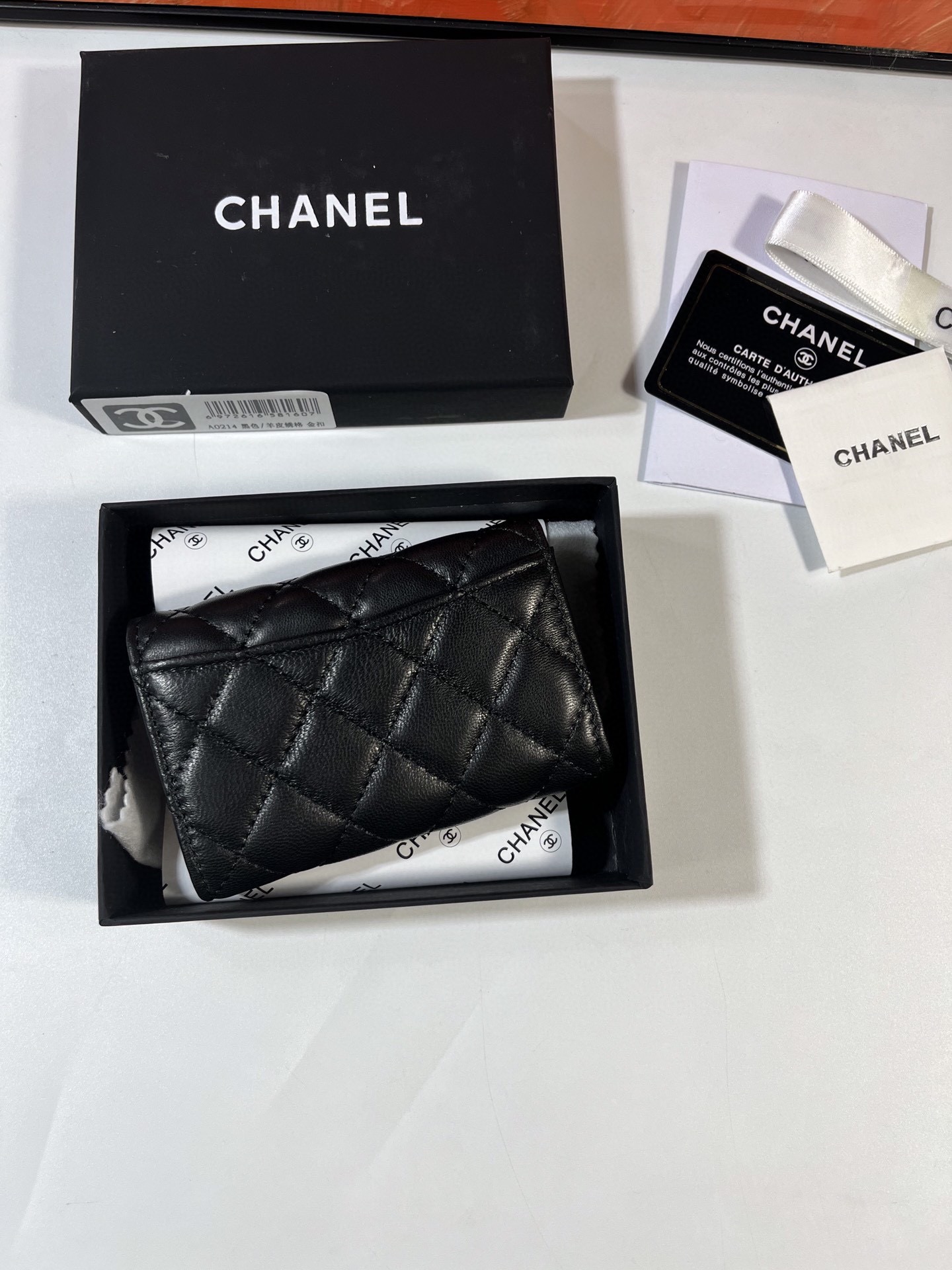 CHANEL cf系列羊皮カードケース - 実用的なカードポケット付き