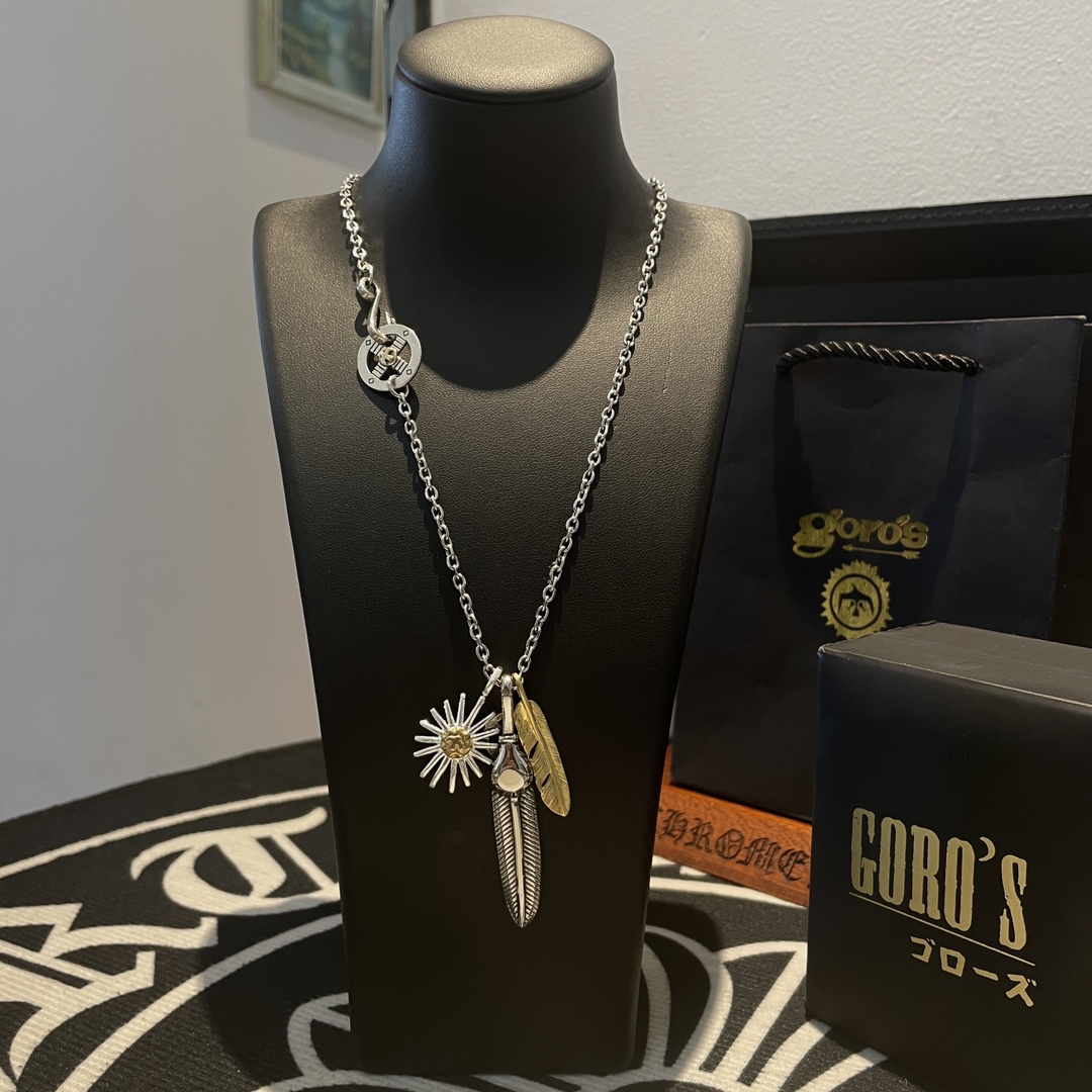NO:107897,[New Products are on the Shelves] Goro Takahashi Goro Sea Urchin Golden Bear Feather Necklace, Top Version, Accepted Exclusive Shooting, Mainly Focused on the High-end Market, Absolutely Different from the Ordinary Version!  The details of the picture product are consistent with ZP!  Original production process, precision quality, purely handmade, authentic model opening, fashion essentials, both men and women can wear, same couple style, rock punk silver style, retro elements, trendy and versatile, same style on the official website, fine jewelry, necklace19860909【新品上架】Goro’s高桥吾郎海胆金贝羽毛项链,顶级版本 认准独家拍摄 主攻高端市场 绝对区别普通版本！图片产品细节与ZP一致！原版制作工艺 精工品质 纯手工打造 ～正品开模潮流时尚必备 男女均可佩戴 情侣款同款 摇滚朋克泰银风格 复古元素 潮流百搭 官网同款,饰品精品,necklace,Jewelry