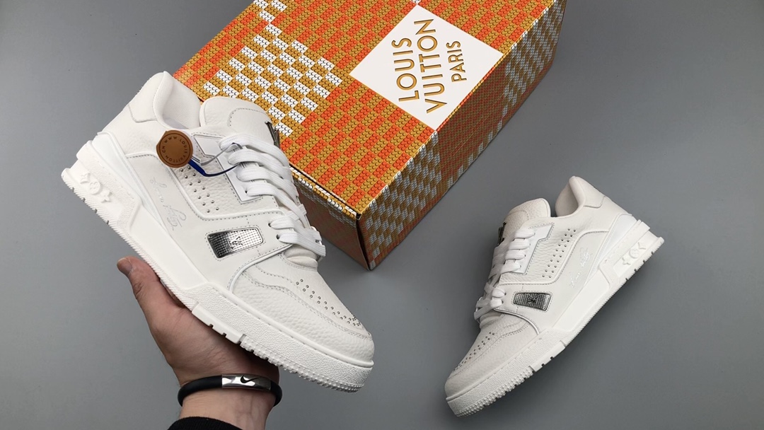 Louis Vuitton Trainer 2.0 White Leather Sneakers - Low Top, Casual Style