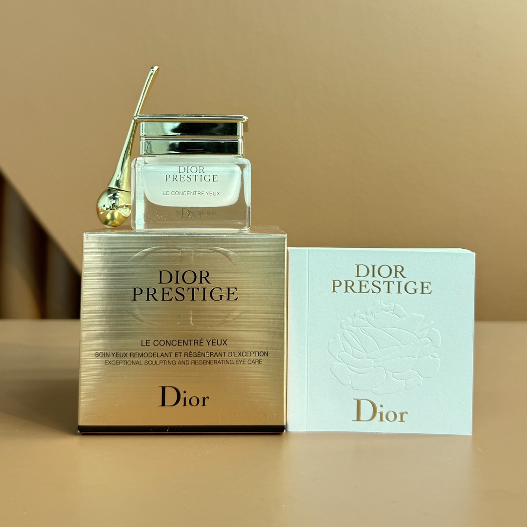 Crema de ojos Dior Prestige 15ml! Complejo de rosa y péptidos reafirma y levanta, reduce arrugas desde la raíz, 88 fact…