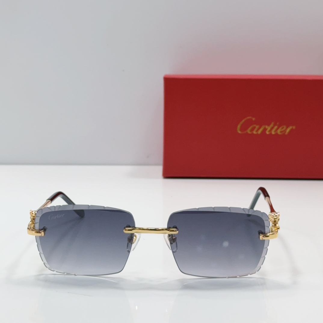 Cartier Rimless Lace Glasses Metal Business