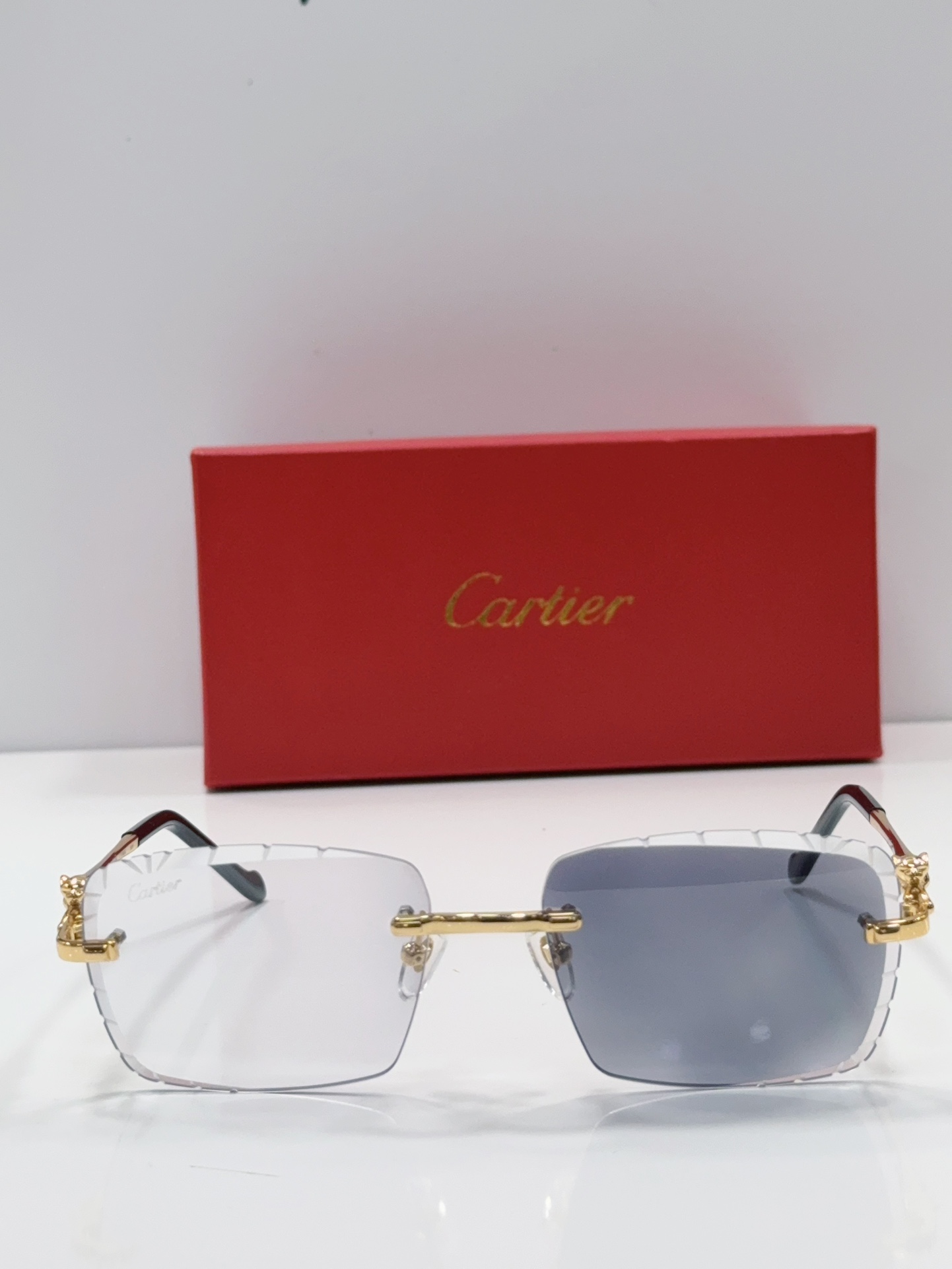 Cartier Rimless Metal Square Glasses