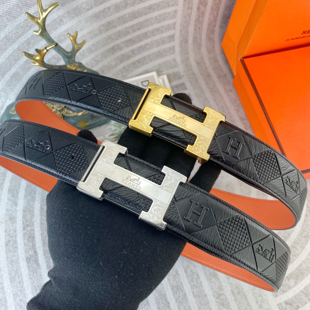 爱马仕💕 特种皮腰带系列 ，原厂五金精品不锈钢扣，手感柔软舒适 宽3.8CM。