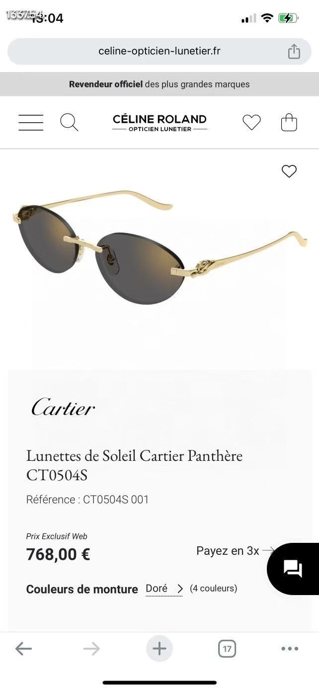  ‼️ 模特图 Cartie*✨✨✨MODEL：CT0504S✨✨✨SIZE：61口14-137✨✨