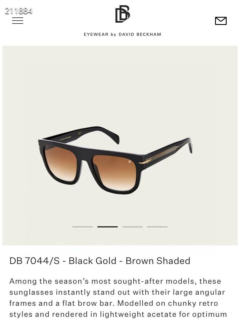  ‼️DAVID BECKHA*✨✨✨MODEL：DB 7044/S✨✨✨SIZE：54口20-145✨