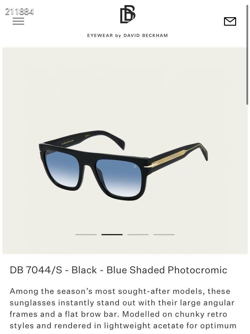 ‼️ 官网图 DAVID BECKHA*✨✨✨MODEL：DB 7044/S✨✨✨SIZE：54口20-